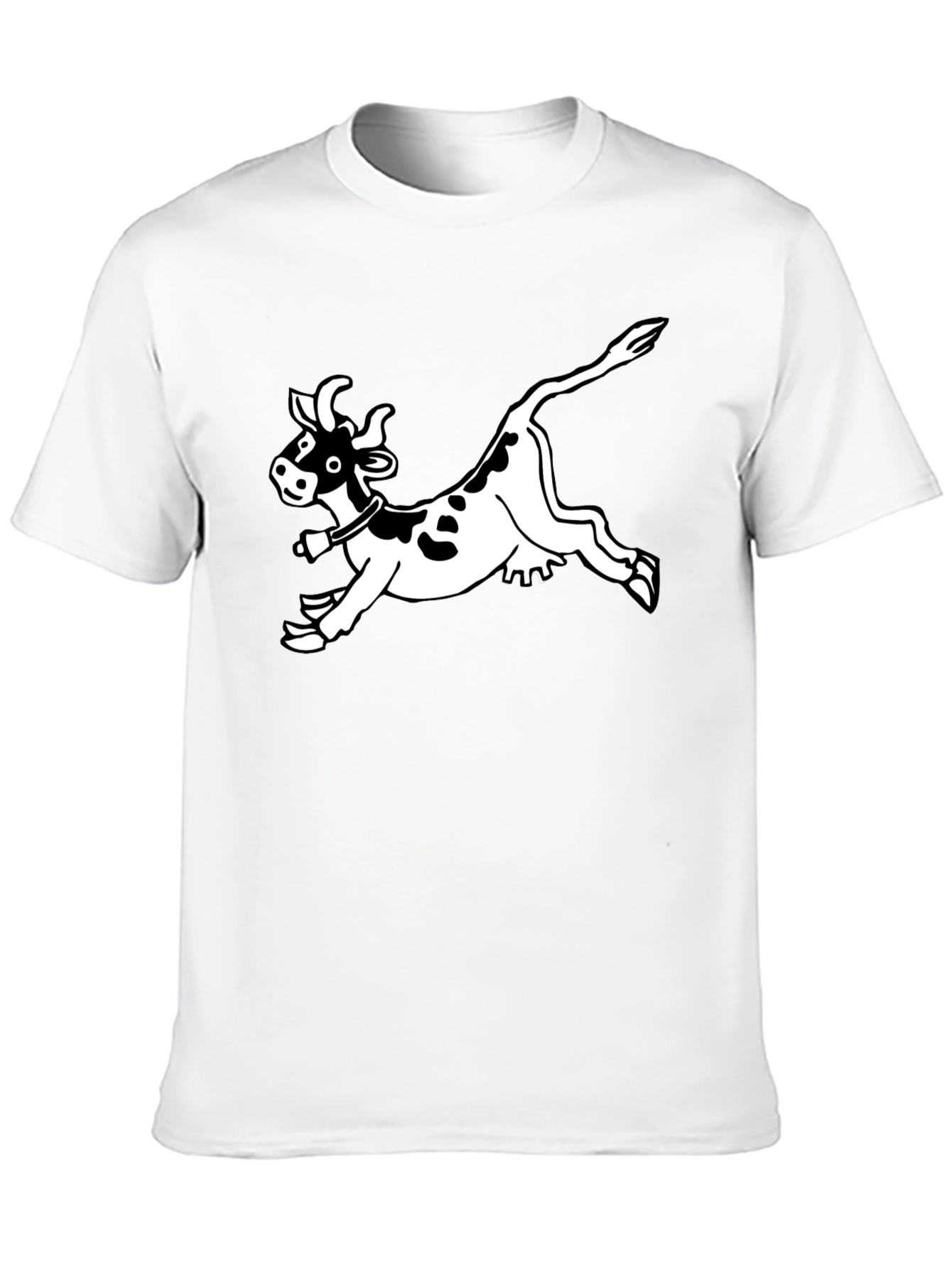 Funny Cow Graphic Black T-Shirt