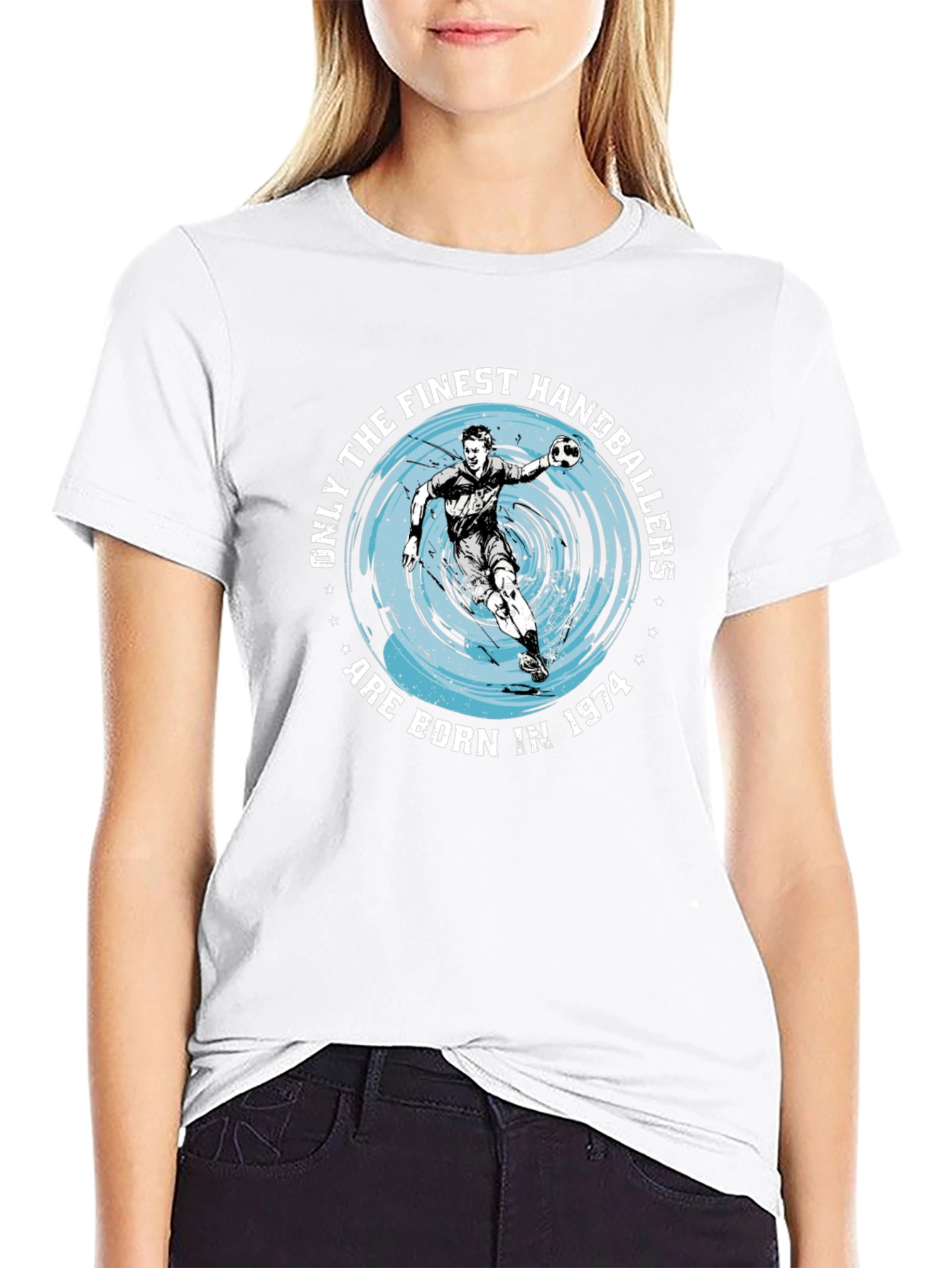 Finest Handballers Black T-Shirt - Born in 1974