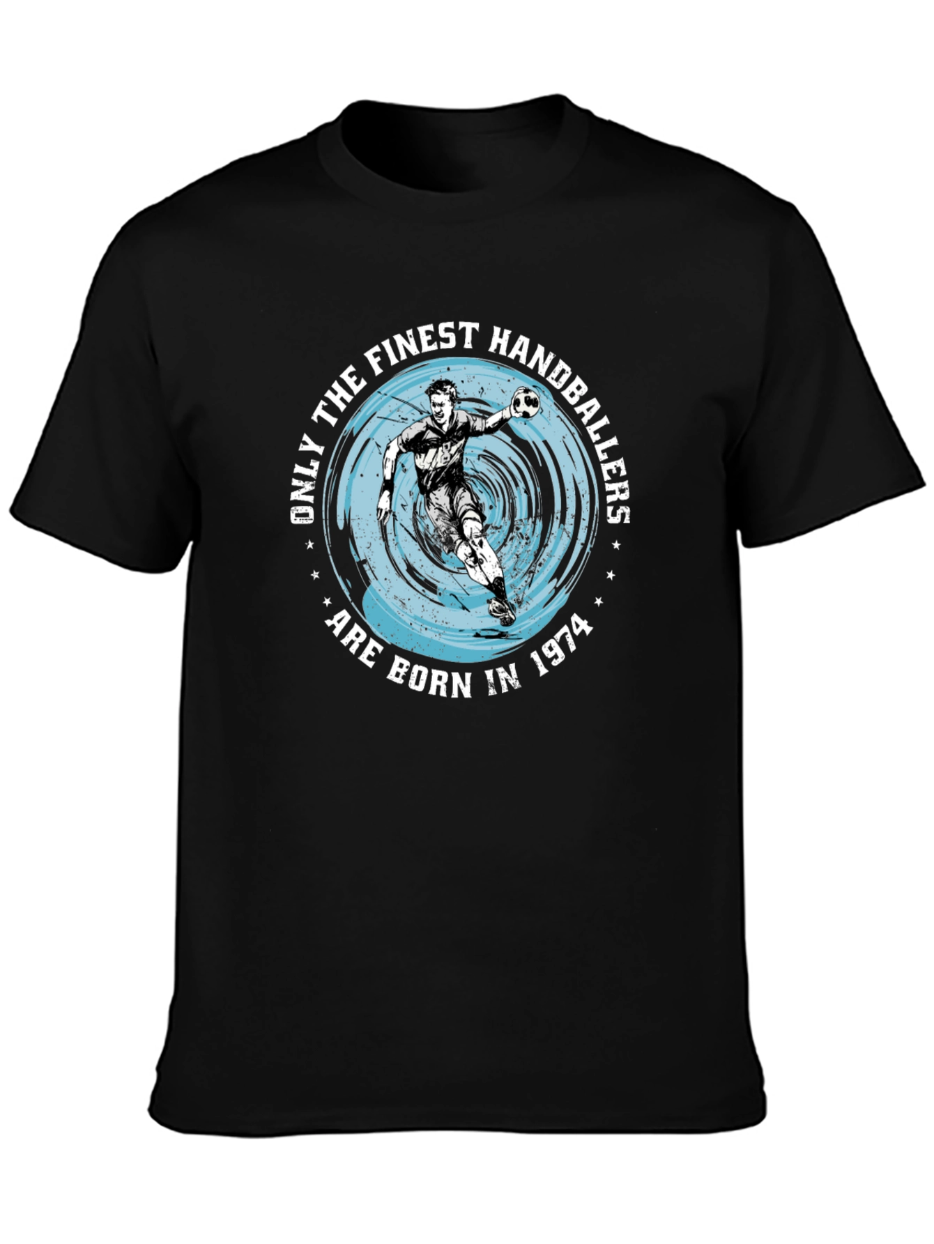 Finest Handballers Black T-Shirt - Born in 1974