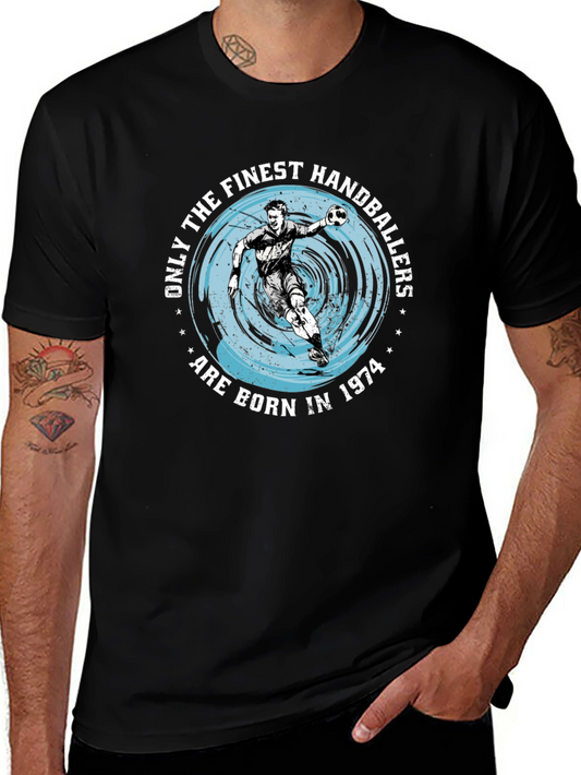 Finest Handballers Black T-Shirt - Born in 1974