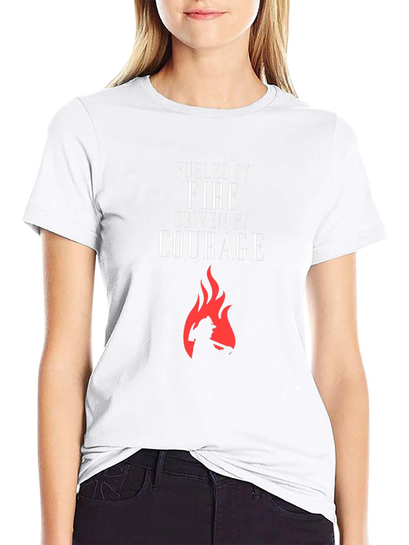 Fueled By Fire Driven By Courage Graphic T-Shirt