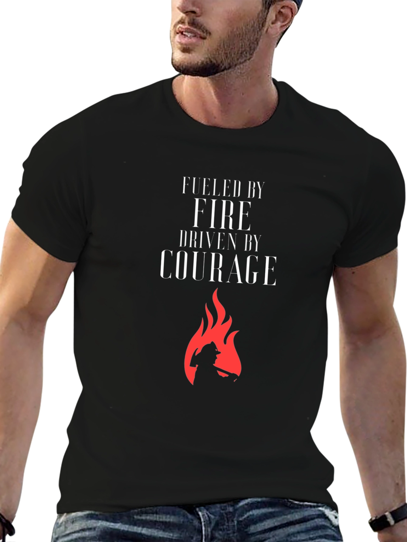 Fueled By Fire Driven By Courage Graphic T-Shirt