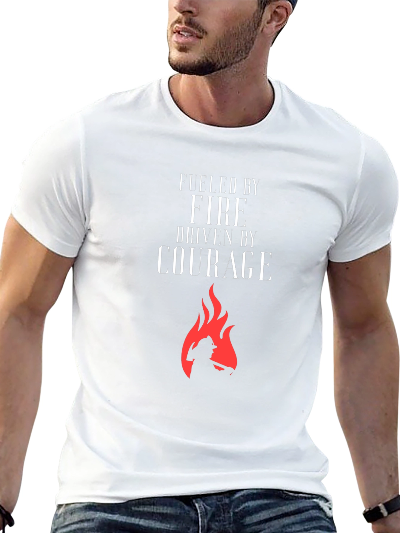 Fueled By Fire Driven By Courage Graphic T-Shirt