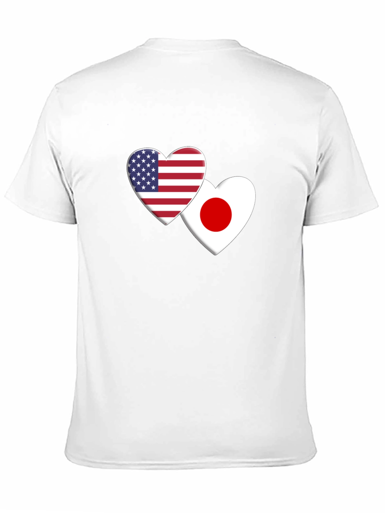 USA & Japan Heart Flag T-Shirt