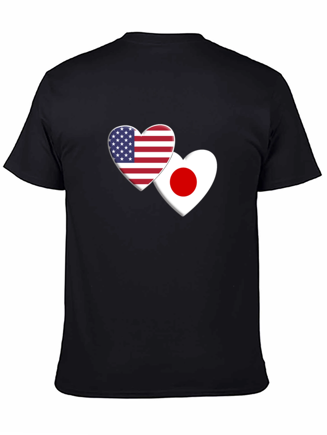 USA & Japan Heart Flag T-Shirt