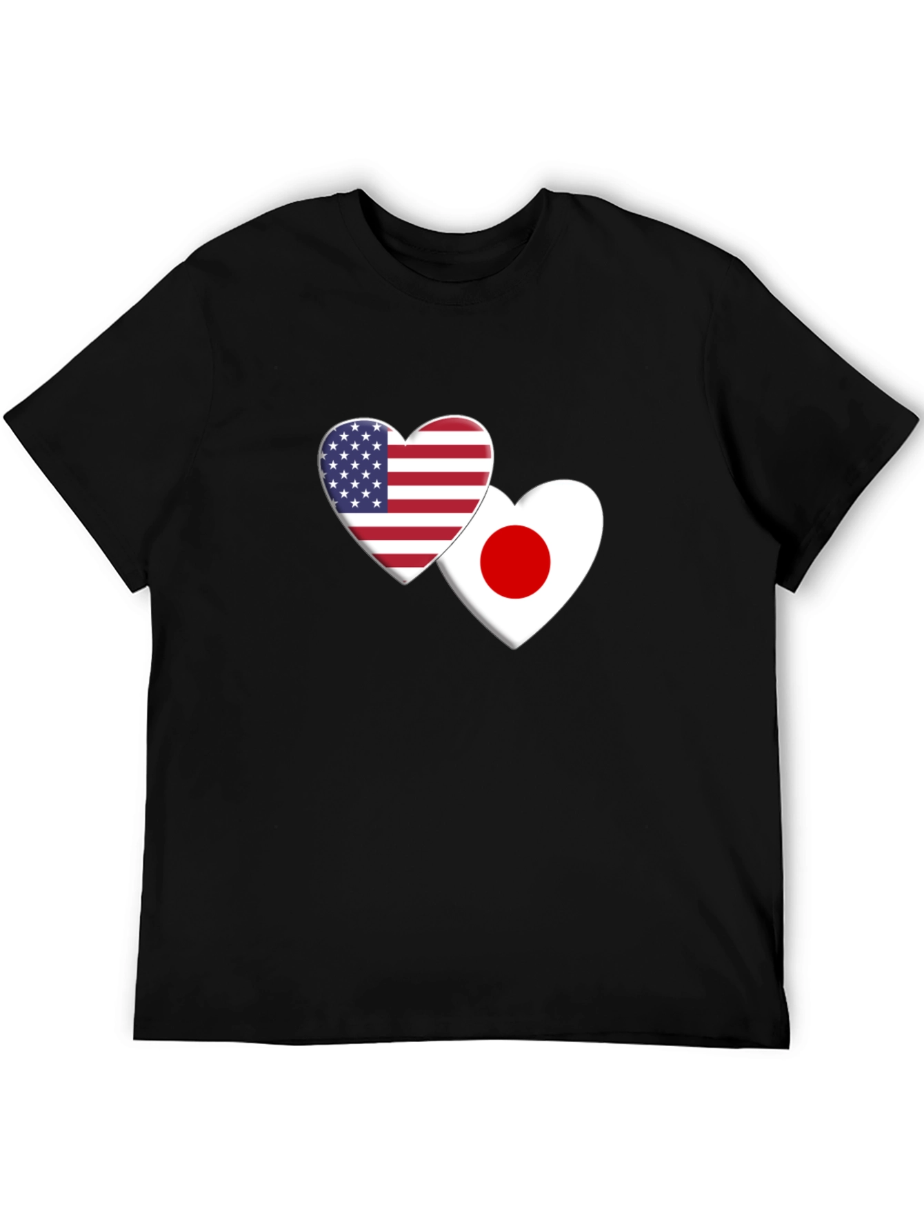 USA & Japan Heart Flag T-Shirt