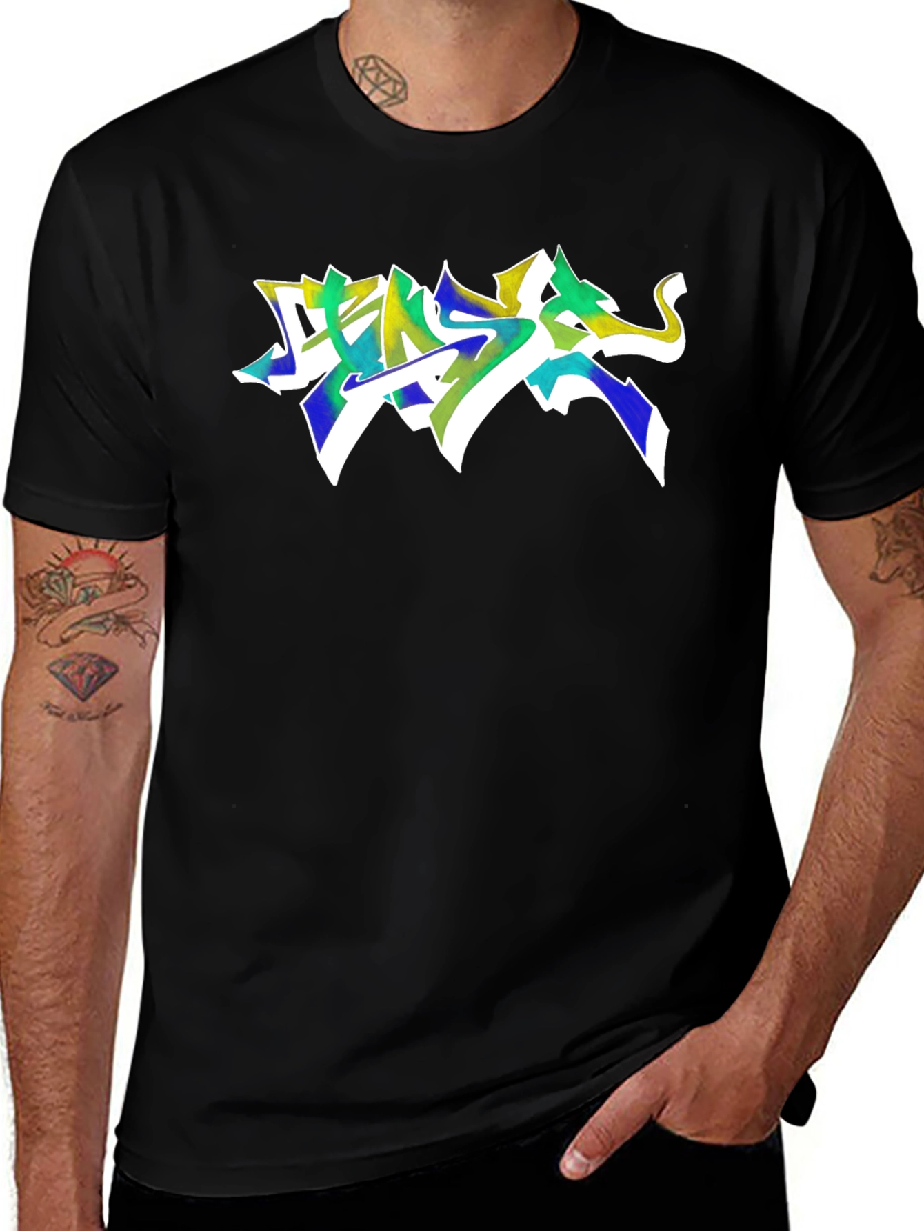 Graffiti T-Shirt - Urban Style Black Tee