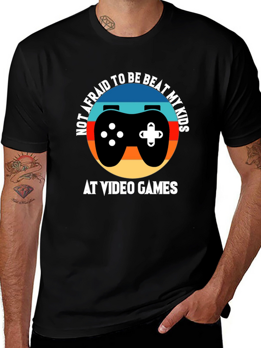 Funny Gamer T-Shirt - Not Afraid To Beat My Kids