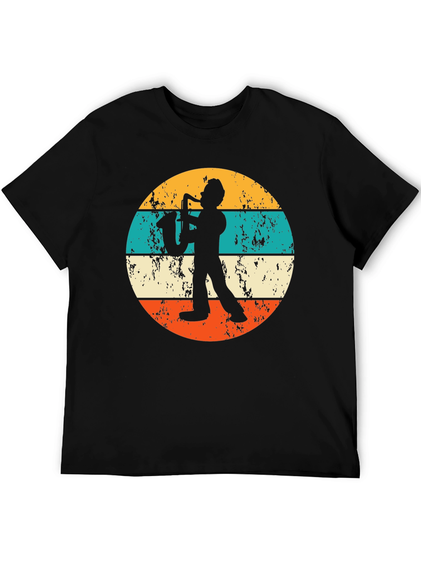 Saxophone Player Retro Style Graphic T-Shirt