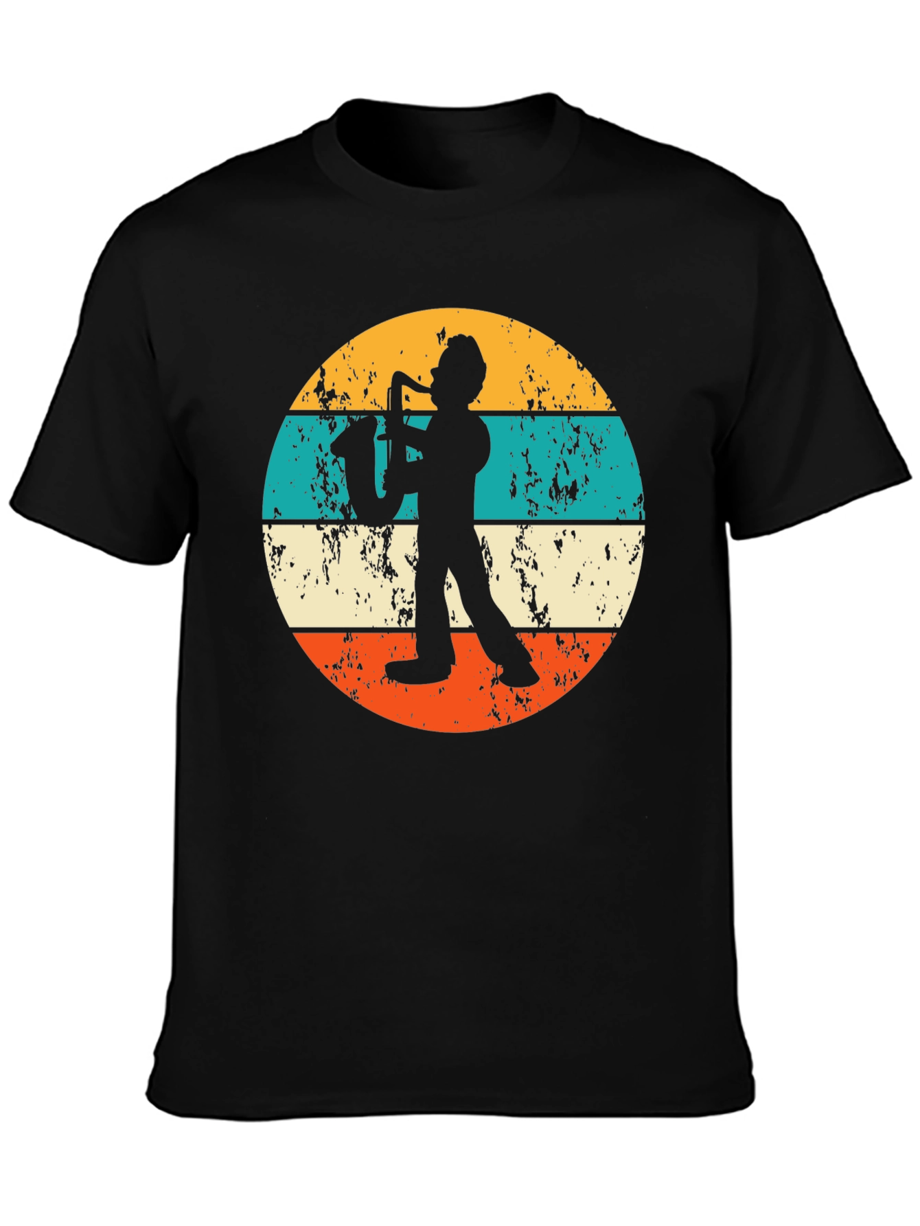 Saxophone Player Retro Style Graphic T-Shirt