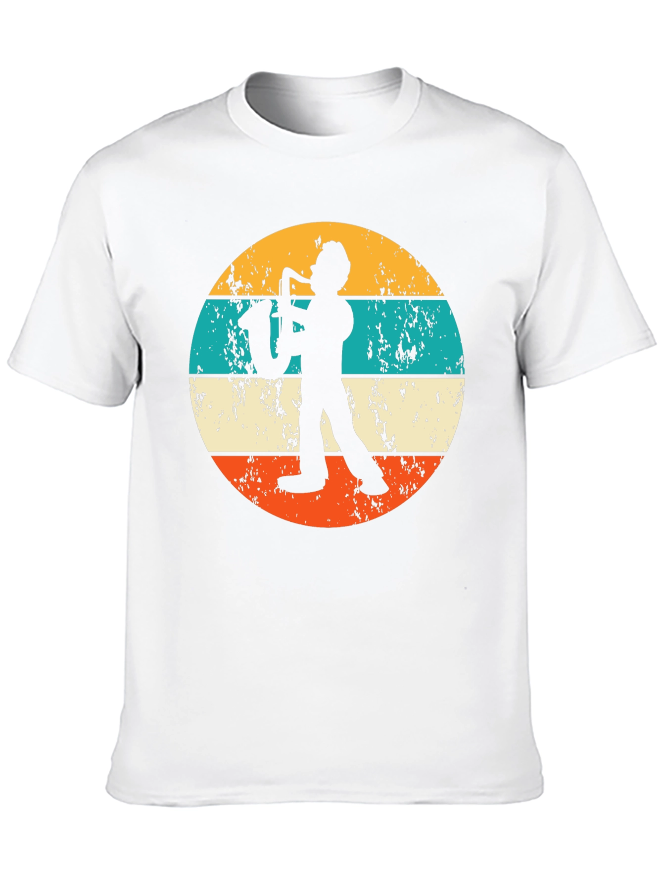 Saxophone Player Retro Style Graphic T-Shirt
