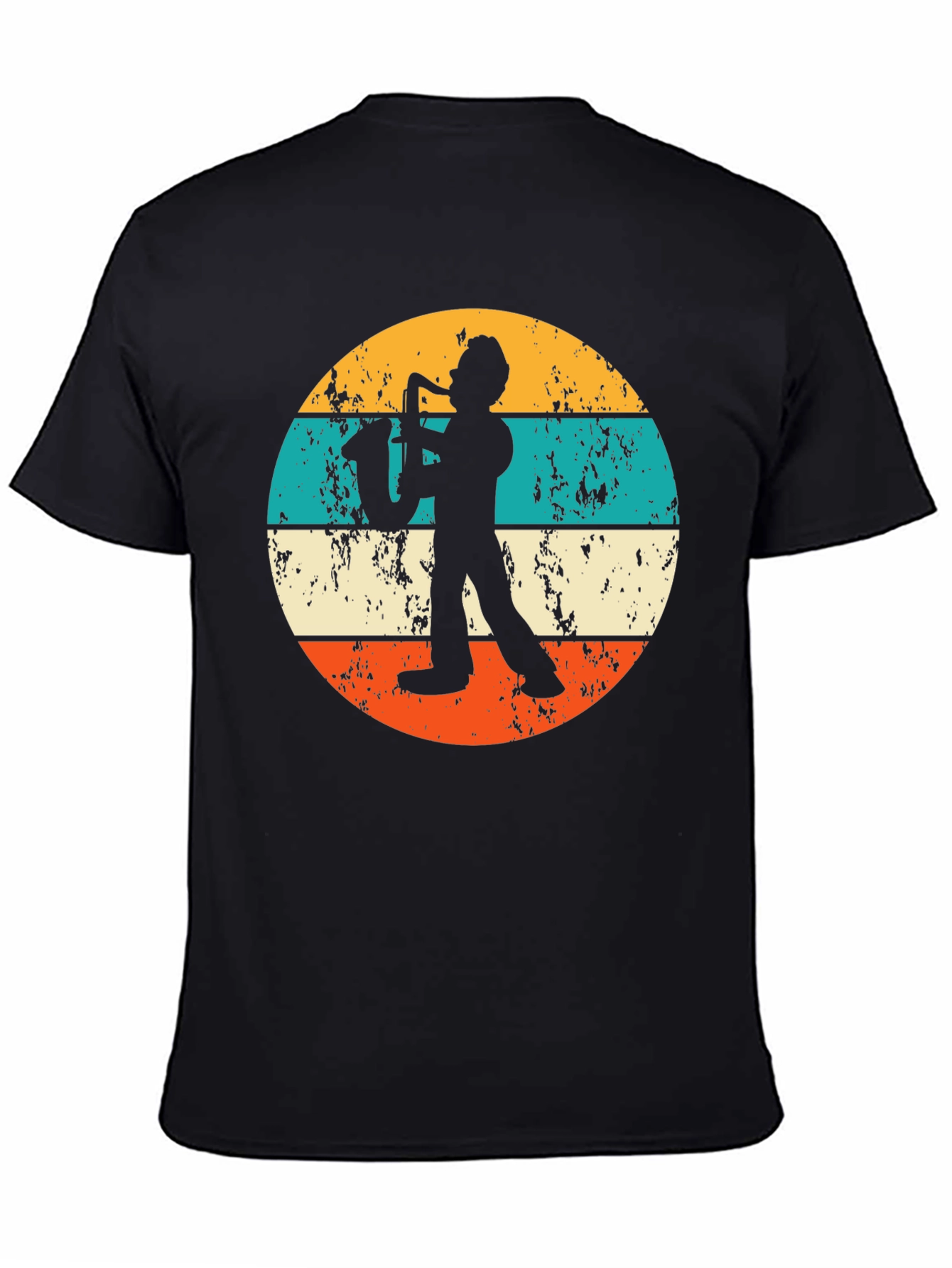 Saxophone Player Retro Style Graphic T-Shirt
