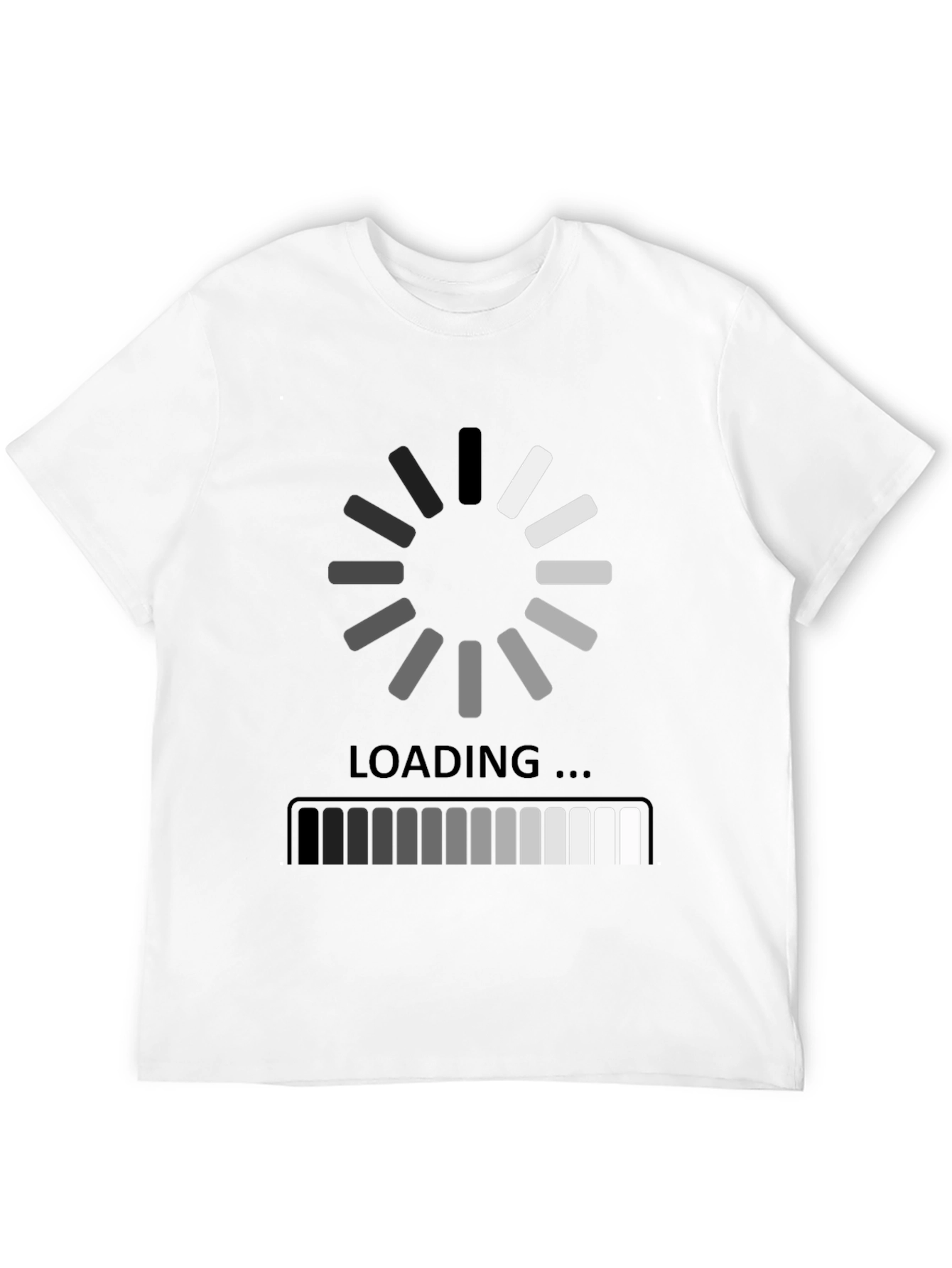 Loading Black Graphic Tee - Gamer Humor Shirt