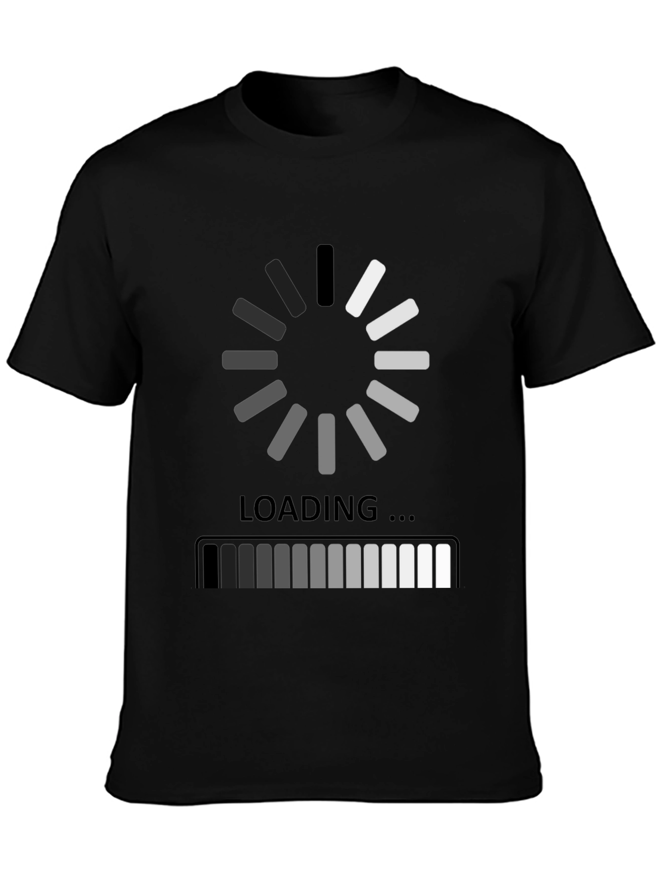 Loading Black Graphic Tee - Gamer Humor Shirt