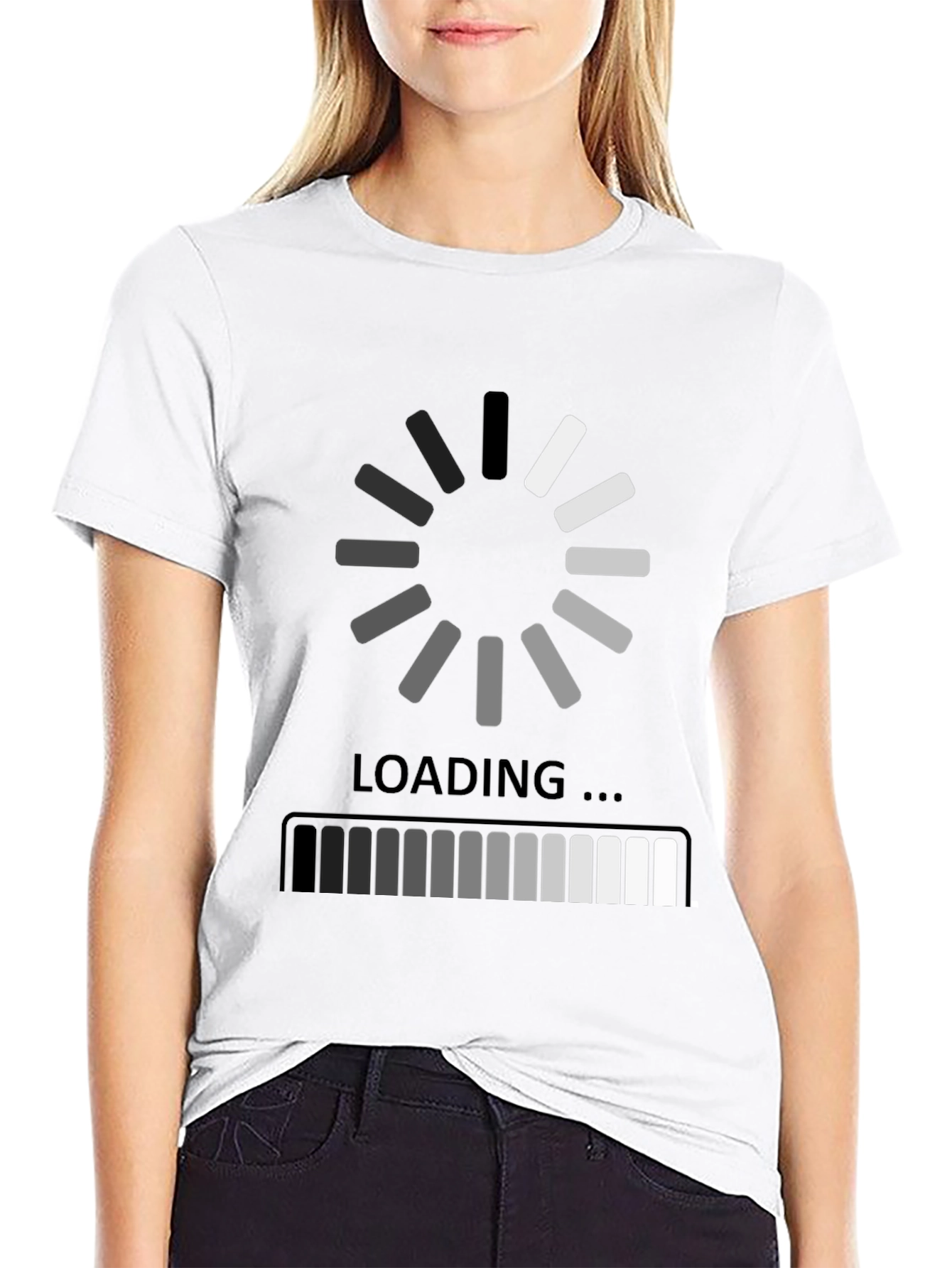 Loading Black Graphic Tee - Gamer Humor Shirt