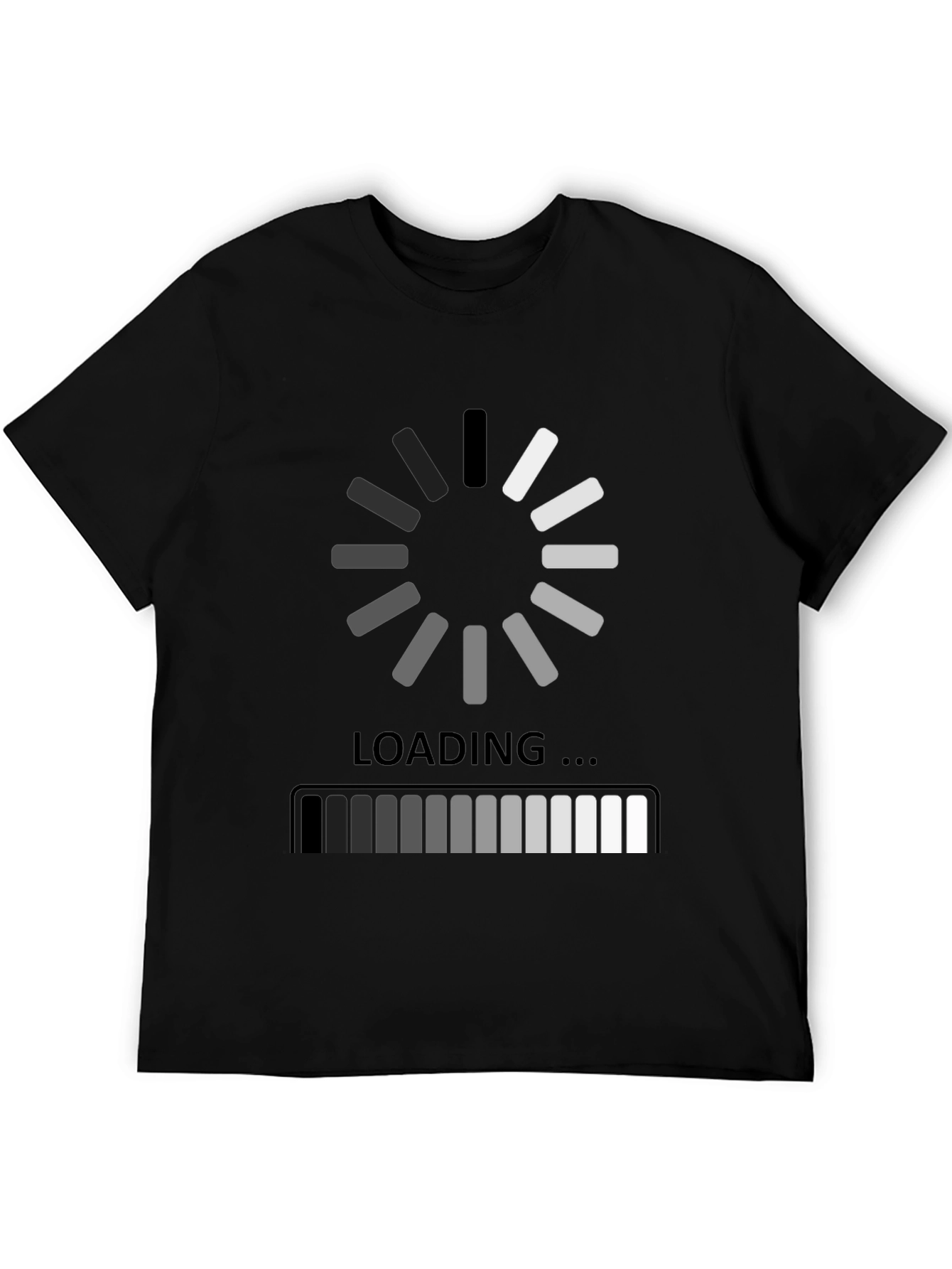 Loading Black Graphic Tee - Gamer Humor Shirt