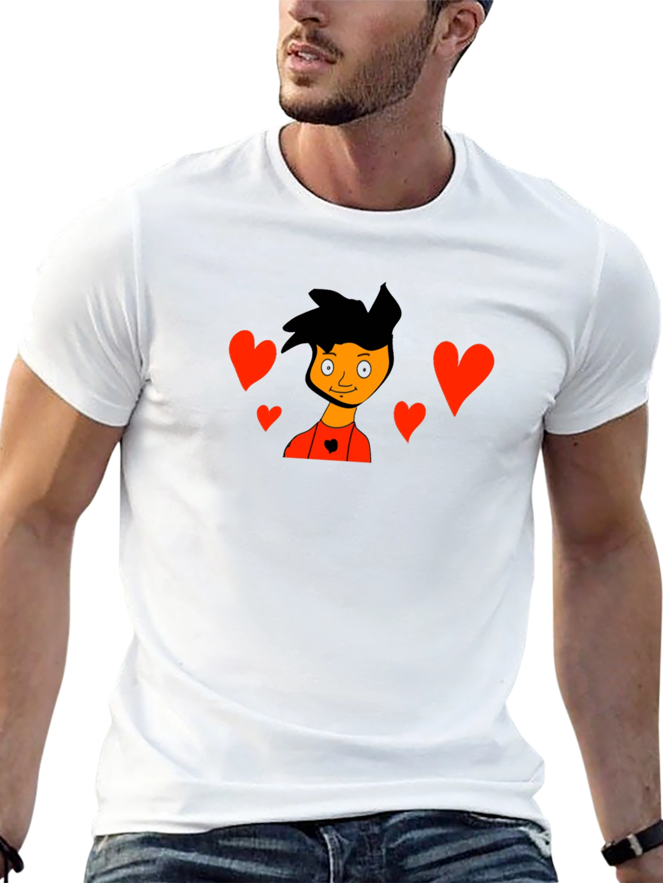 Cartoon Lovers Black T-Shirt