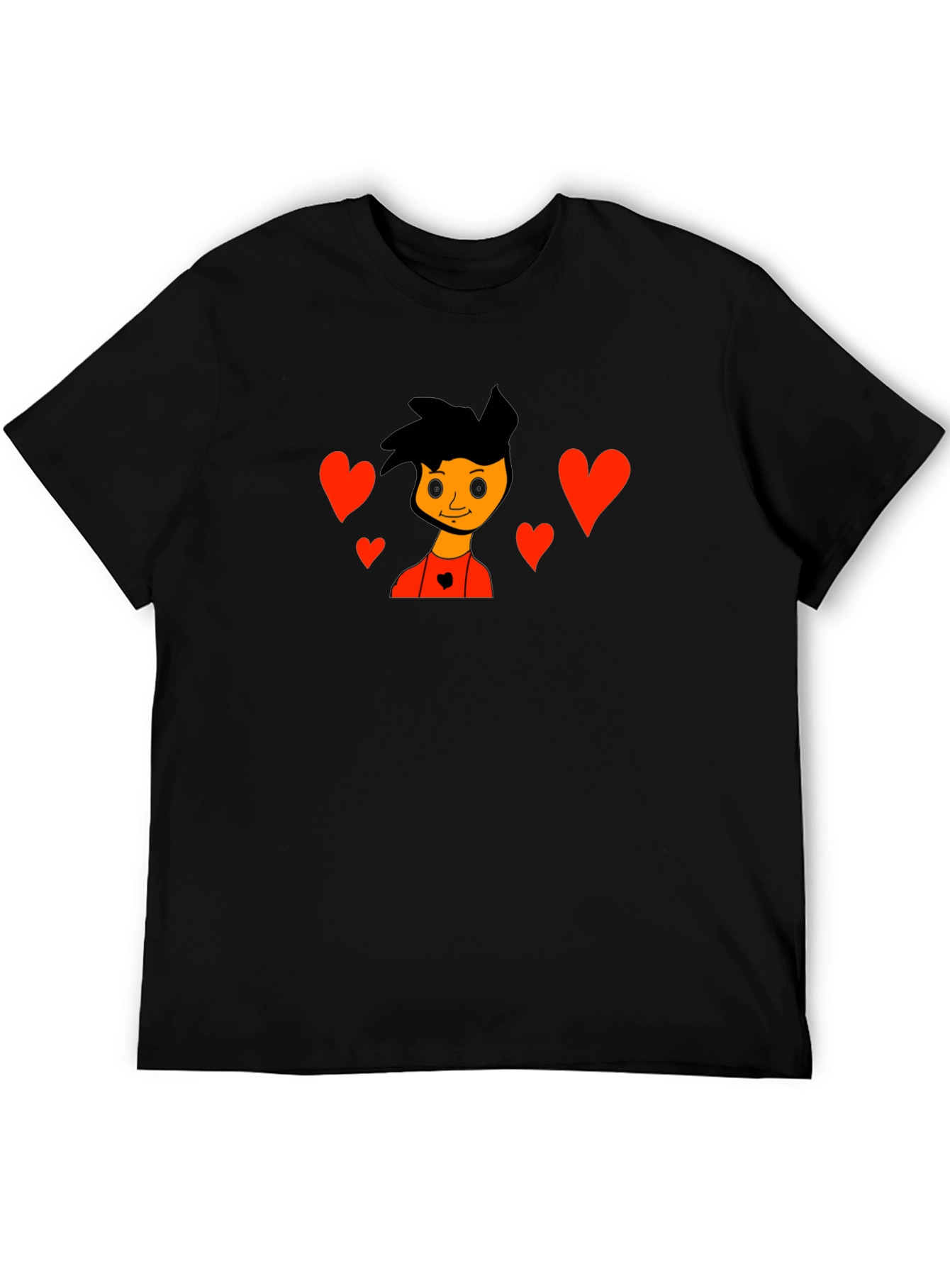 Cartoon Lovers Black T-Shirt