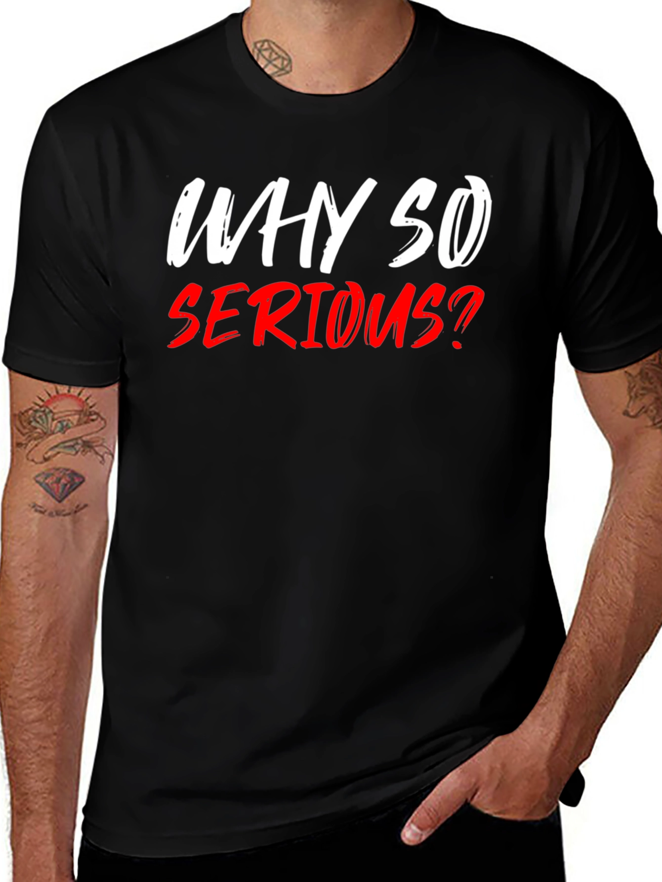 Why So Serious? Graphic T-Shirt - Black Cotton Tee