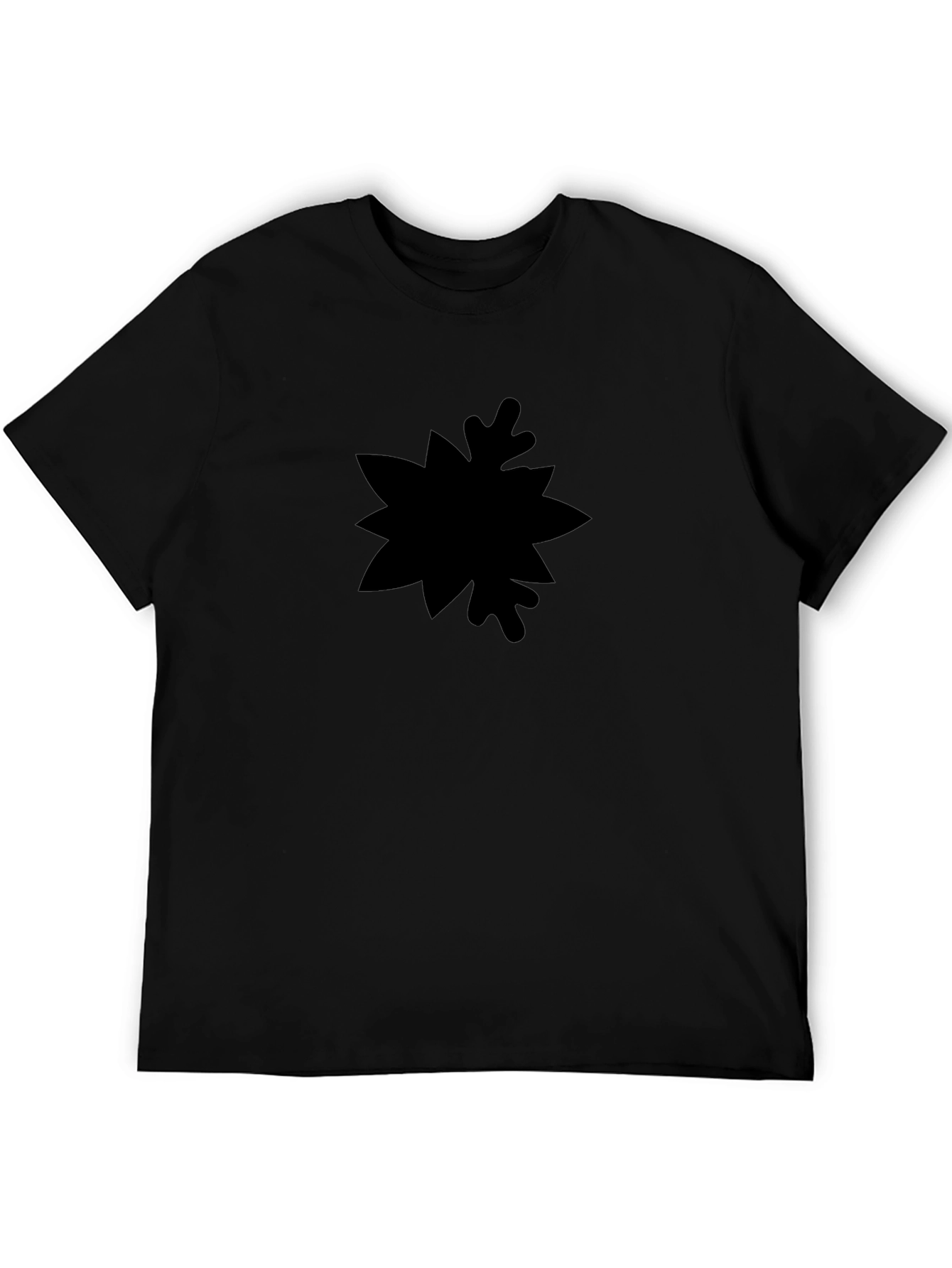 Mens Black Graphic Tee - Abstract Design