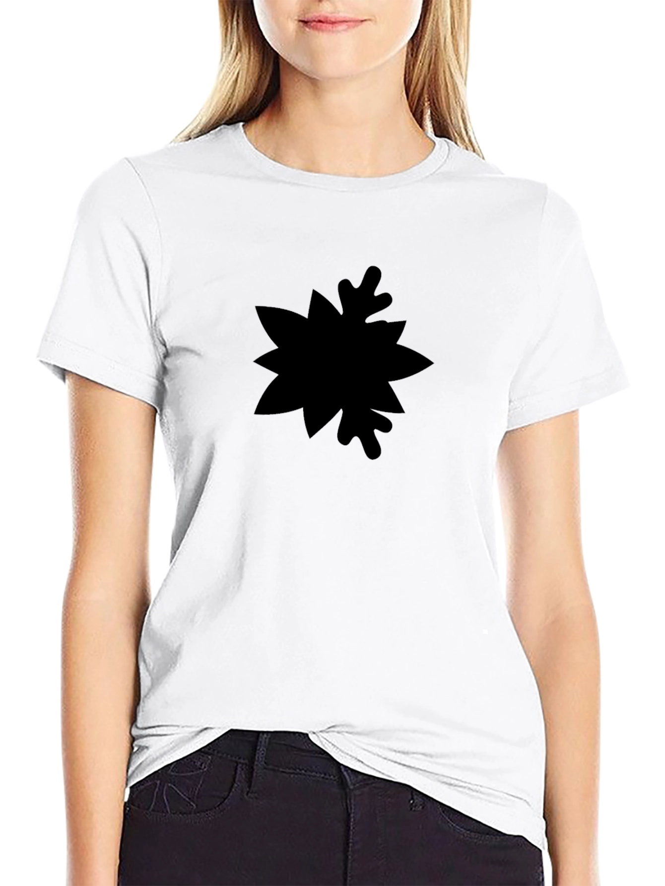 Mens Black Graphic Tee - Abstract Design