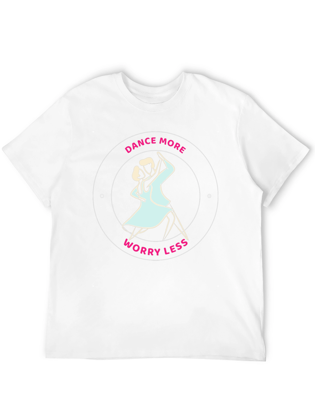 Dance More Worry Less Black Graphic Tee