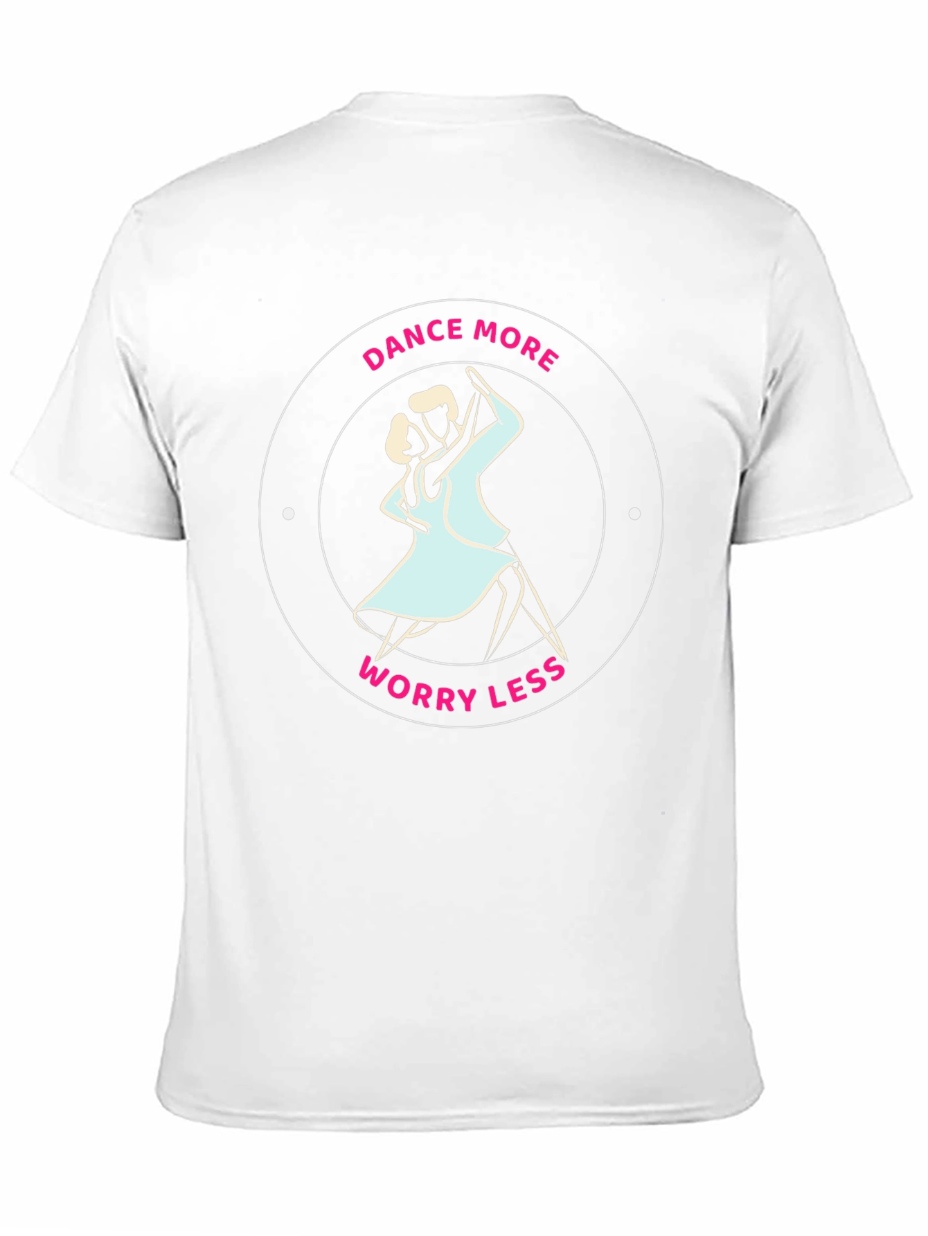 Dance More Worry Less Black Graphic Tee