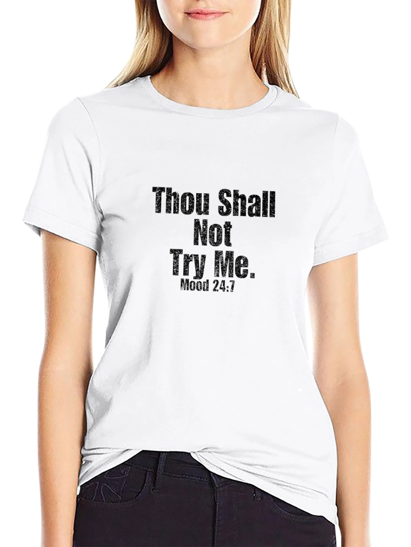 Thou Shall Not Try Me Black Tee