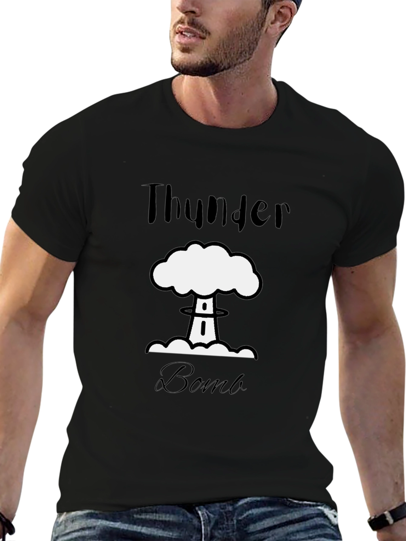Thunder Bomb Graphic T-Shirt - Black