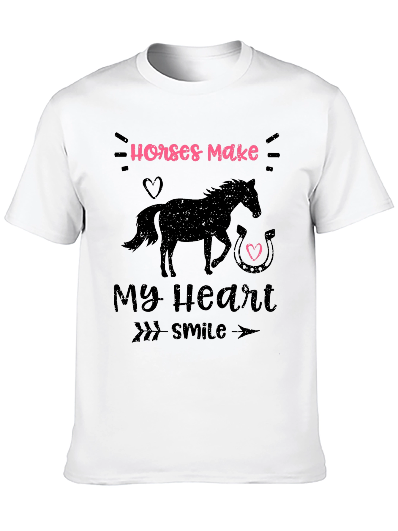 Horses Make My Heart Smile T-Shirt