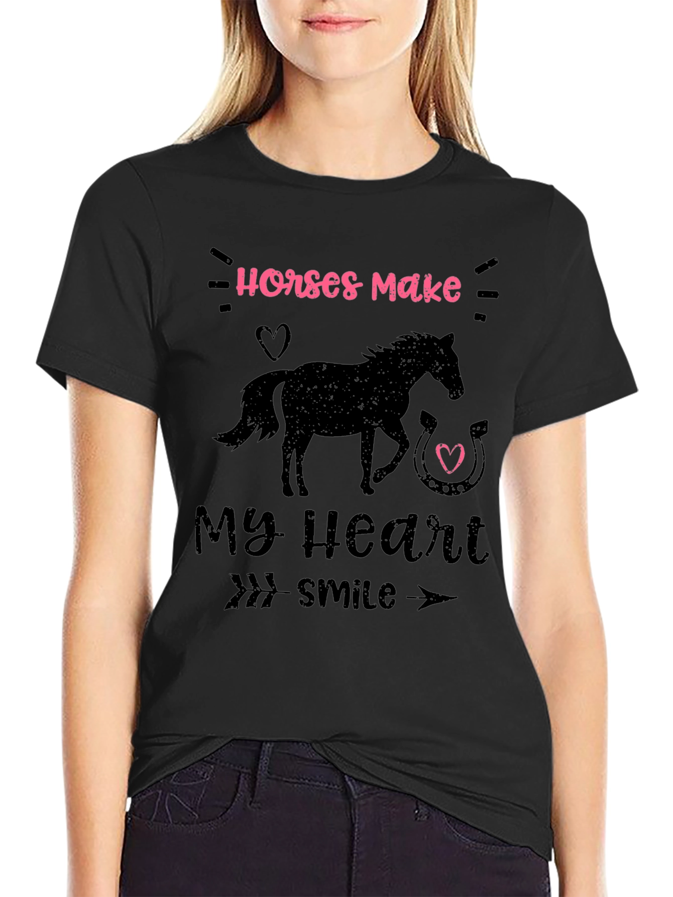 Horses Make My Heart Smile T-Shirt