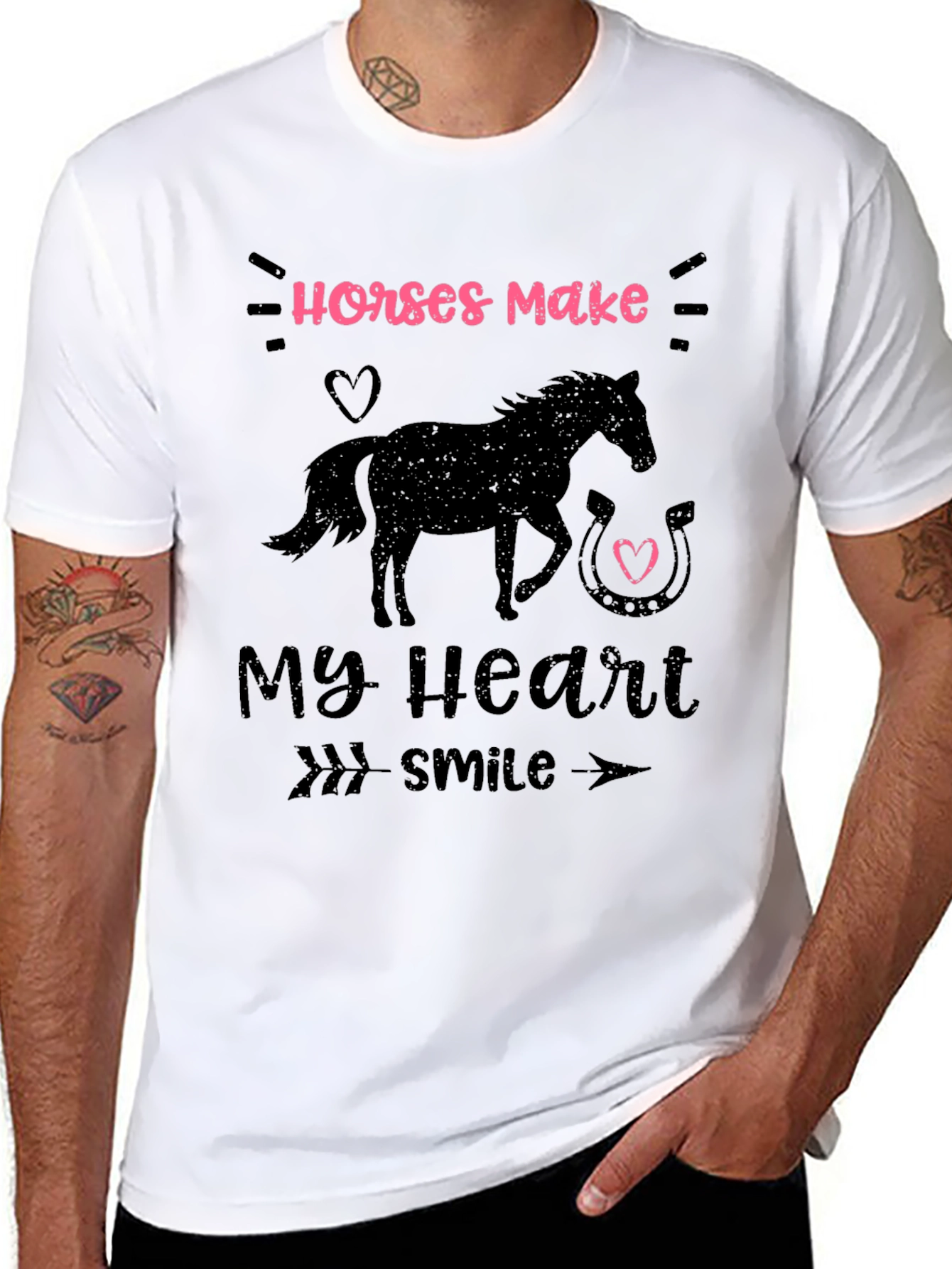 Horses Make My Heart Smile T-Shirt