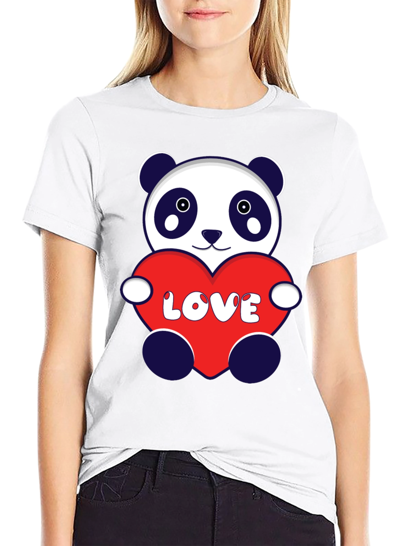 Panda Love Heart T-Shirt