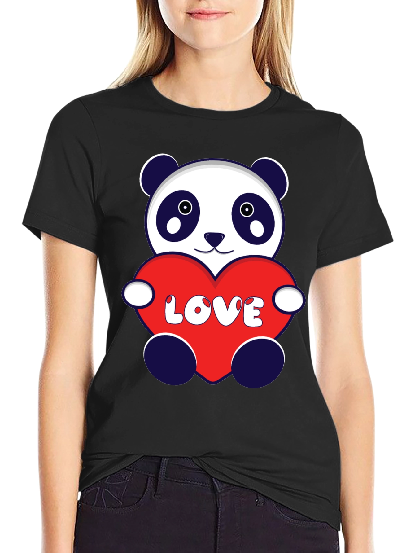 Panda Love Heart T-Shirt