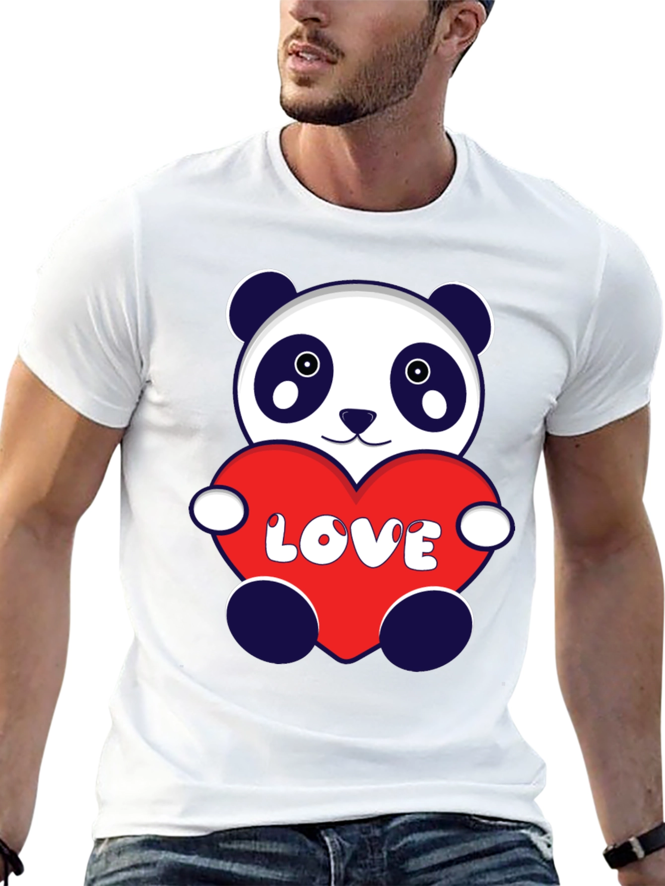 Panda Love Heart T-Shirt