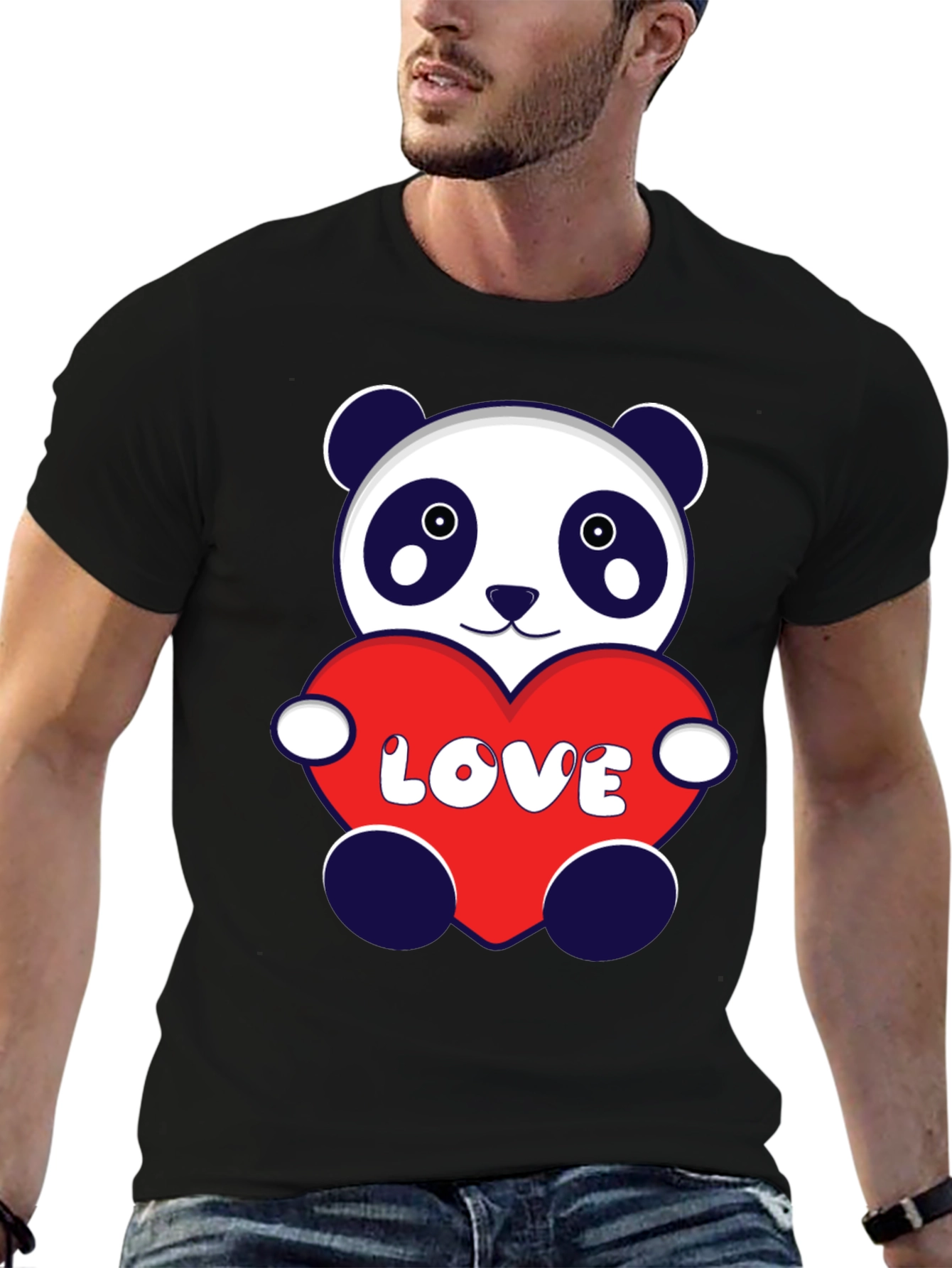 Panda Love Heart T-Shirt