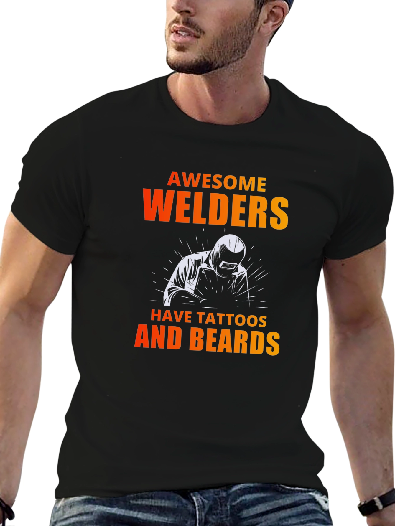 Awesome Welders T-Shirt - Tattoos & Beards