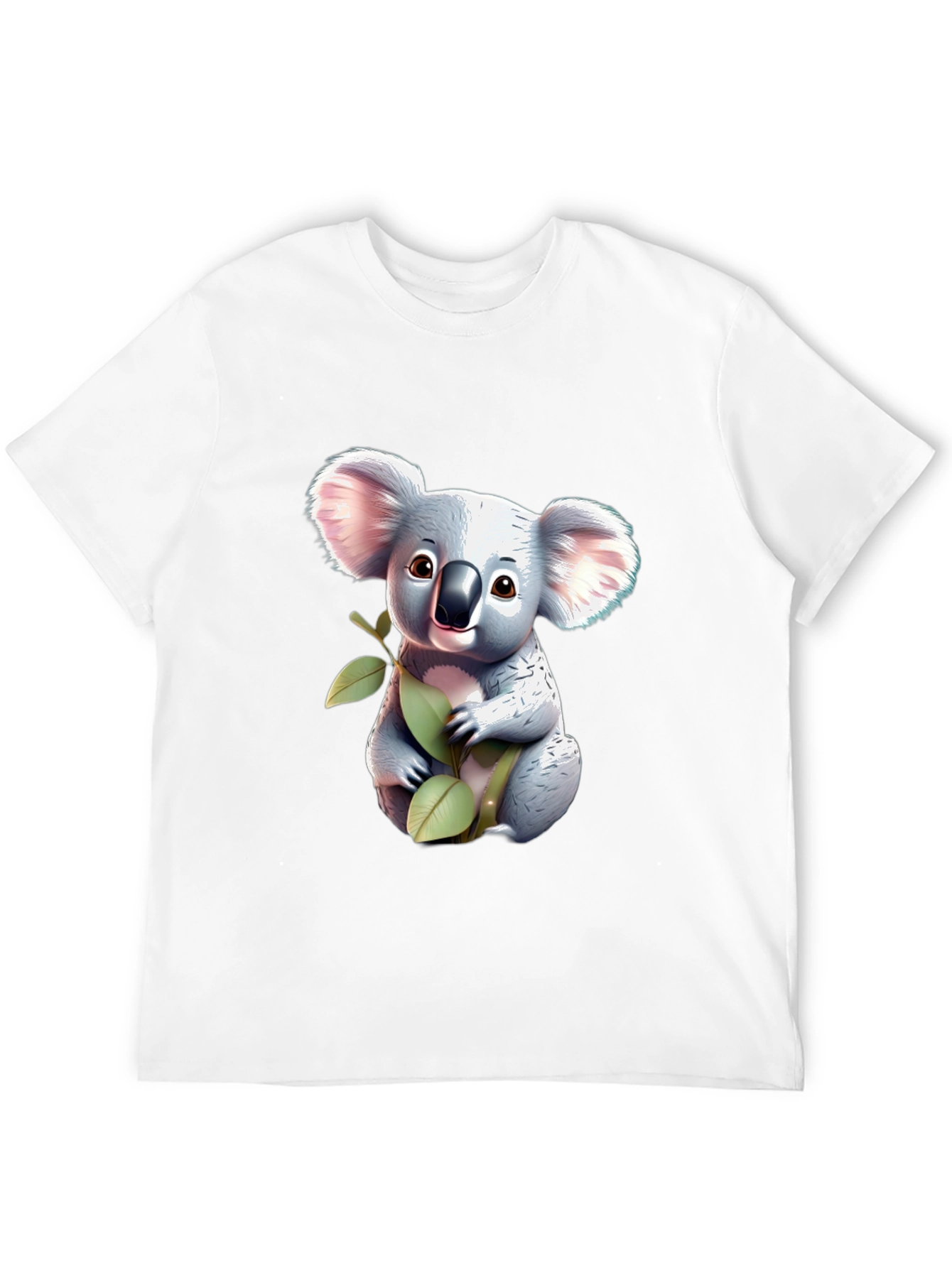 Cute Koala Bear Graphic T-Shirt - Black