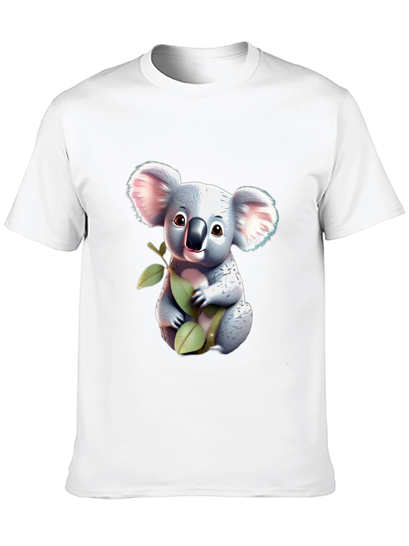 Cute Koala Bear Graphic T-Shirt - Black