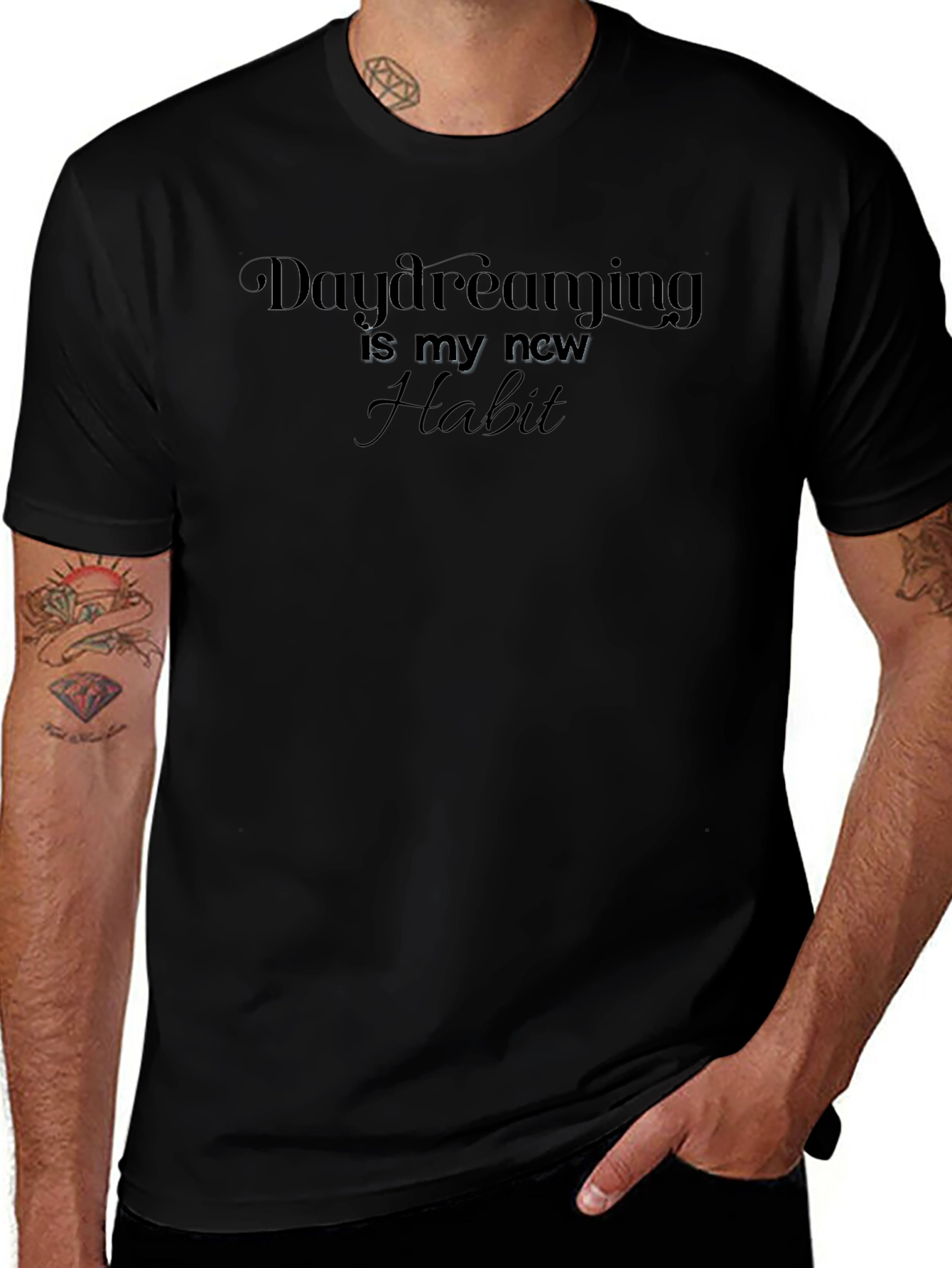 Daydreaming New Habit Black T-Shirt