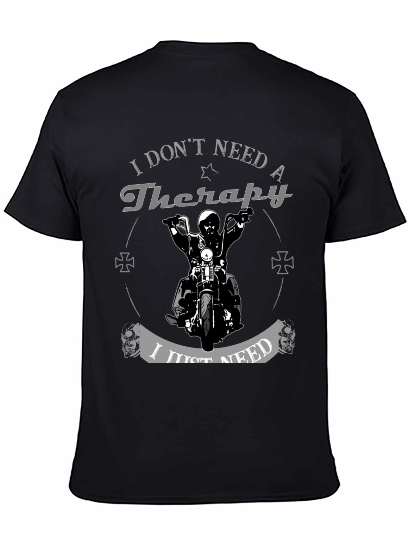 Therapy Motorcycle Graphic Tee - Biker Style Shirt