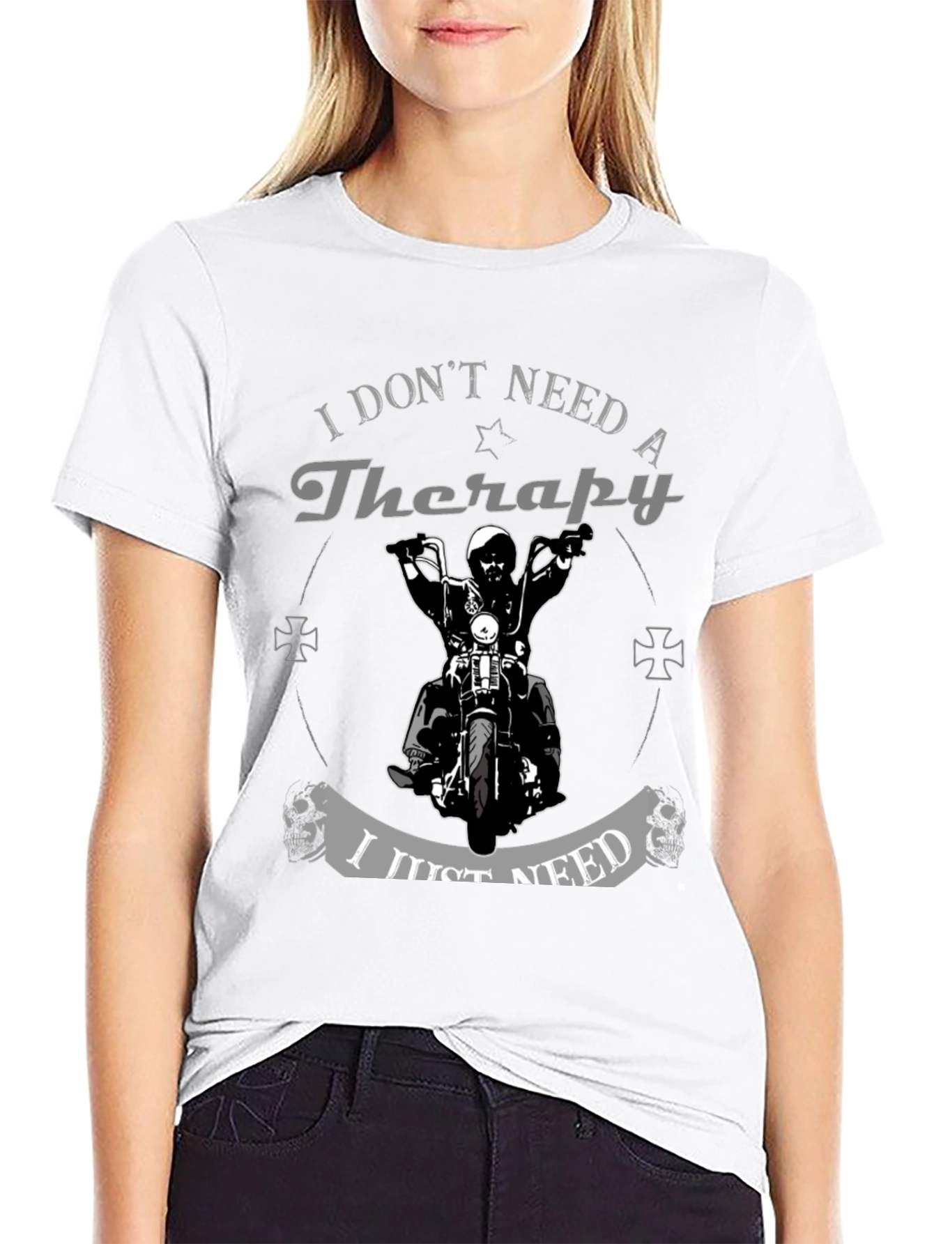 Therapy Motorcycle Graphic Tee - Biker Style Shirt