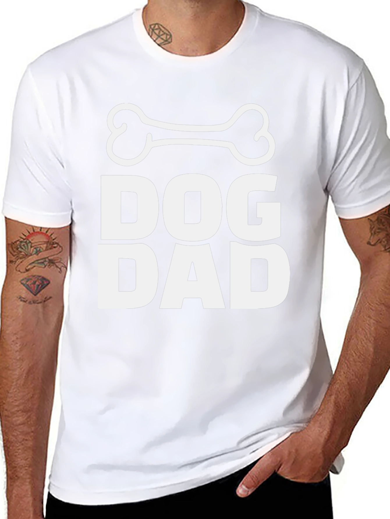 Dog Dad T-Shirt - Black Cotton Blend