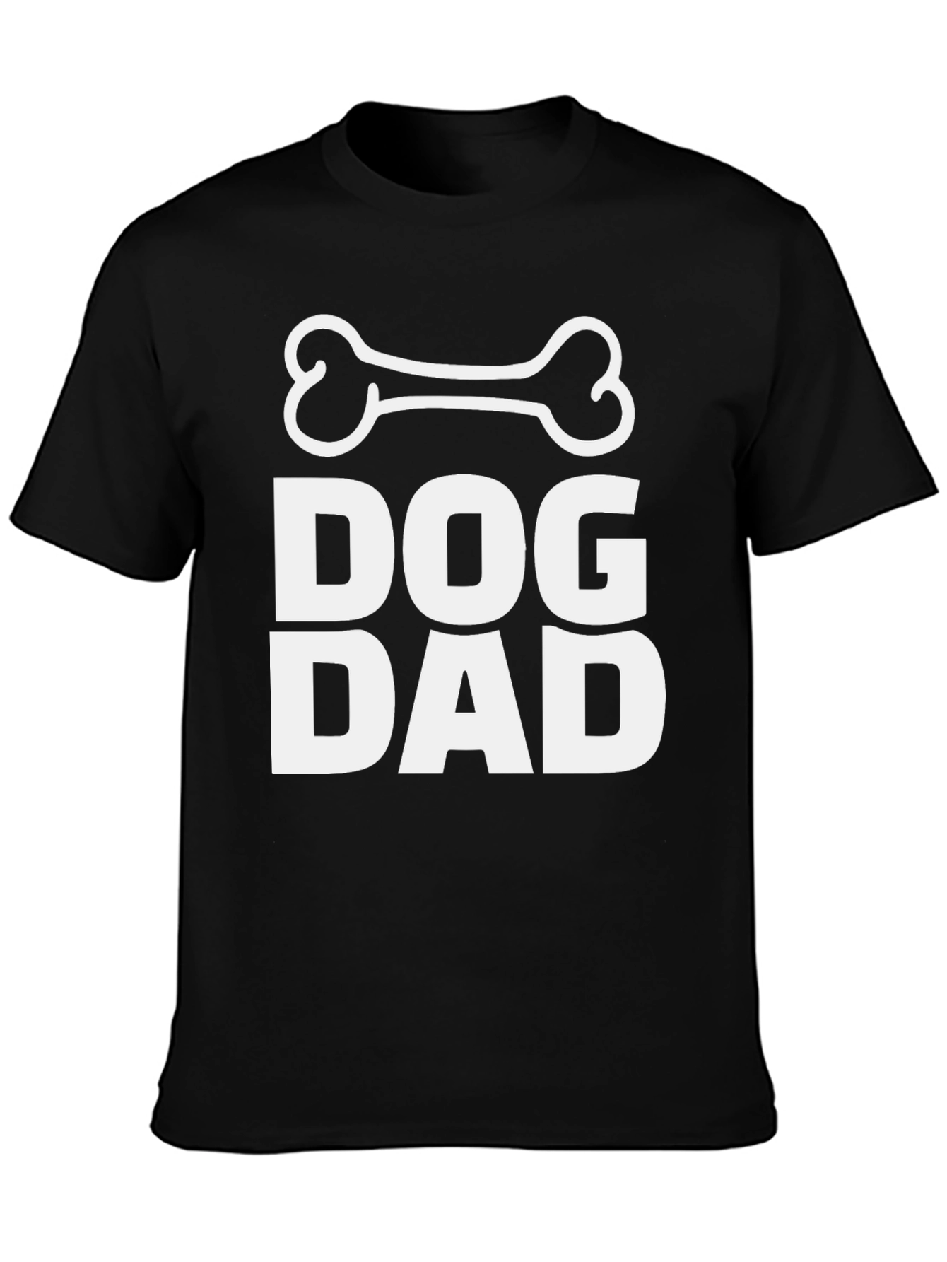 Dog Dad T-Shirt - Black Cotton Blend