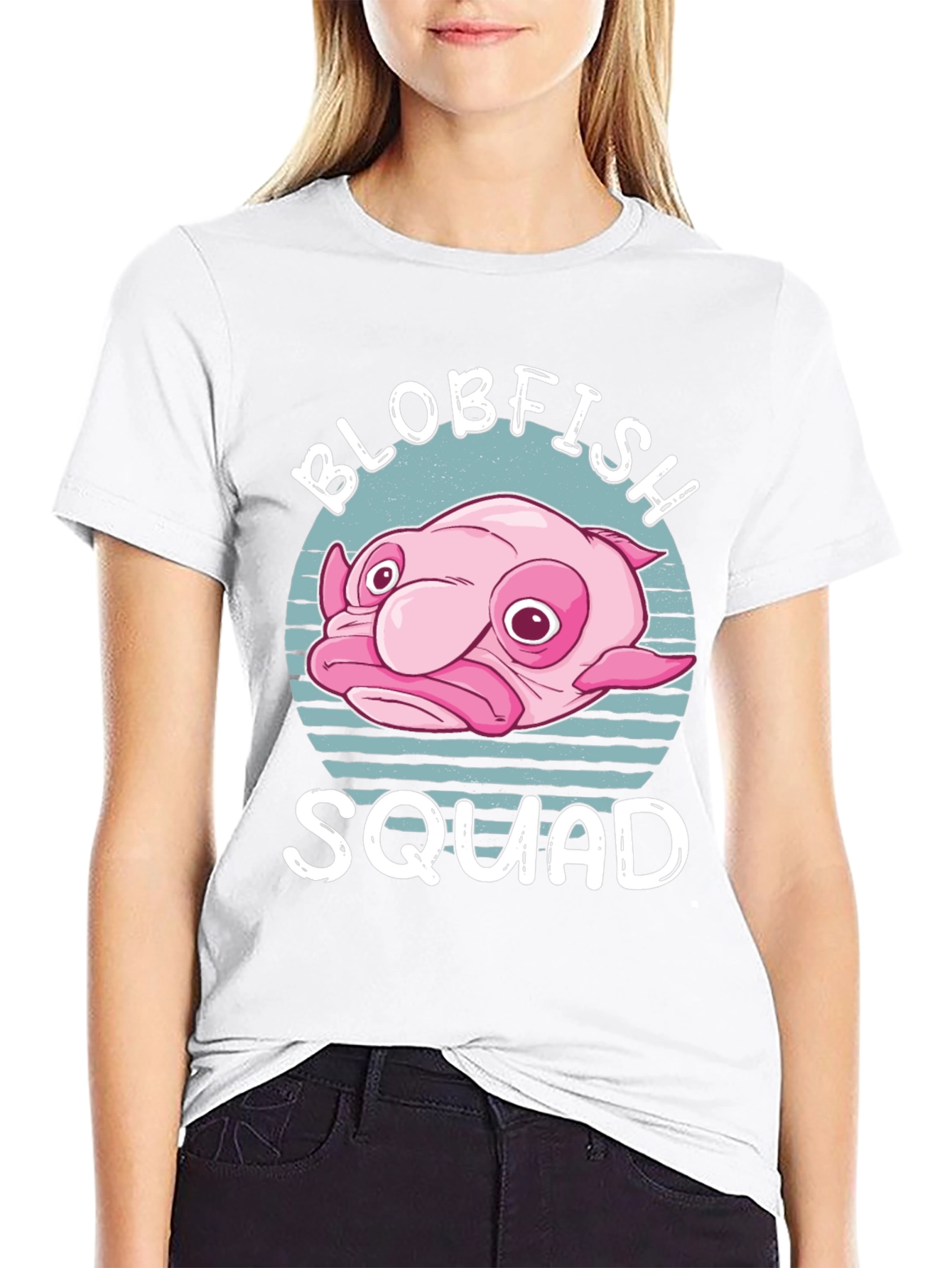 Blobfish Squad Graphic T-Shirt - Black Cotton Tee