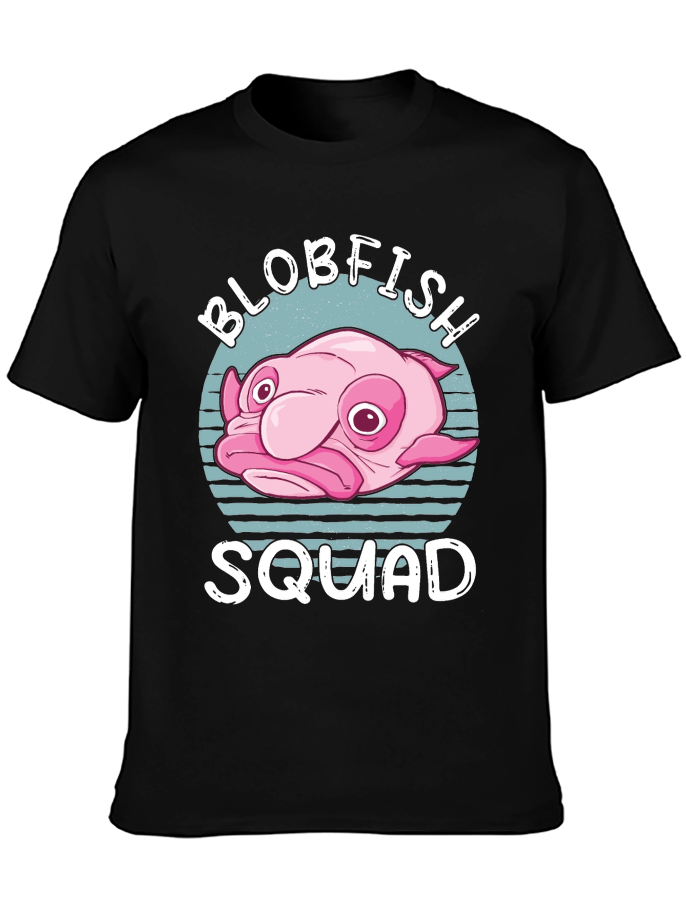Blobfish Squad Graphic T-Shirt - Black Cotton Tee