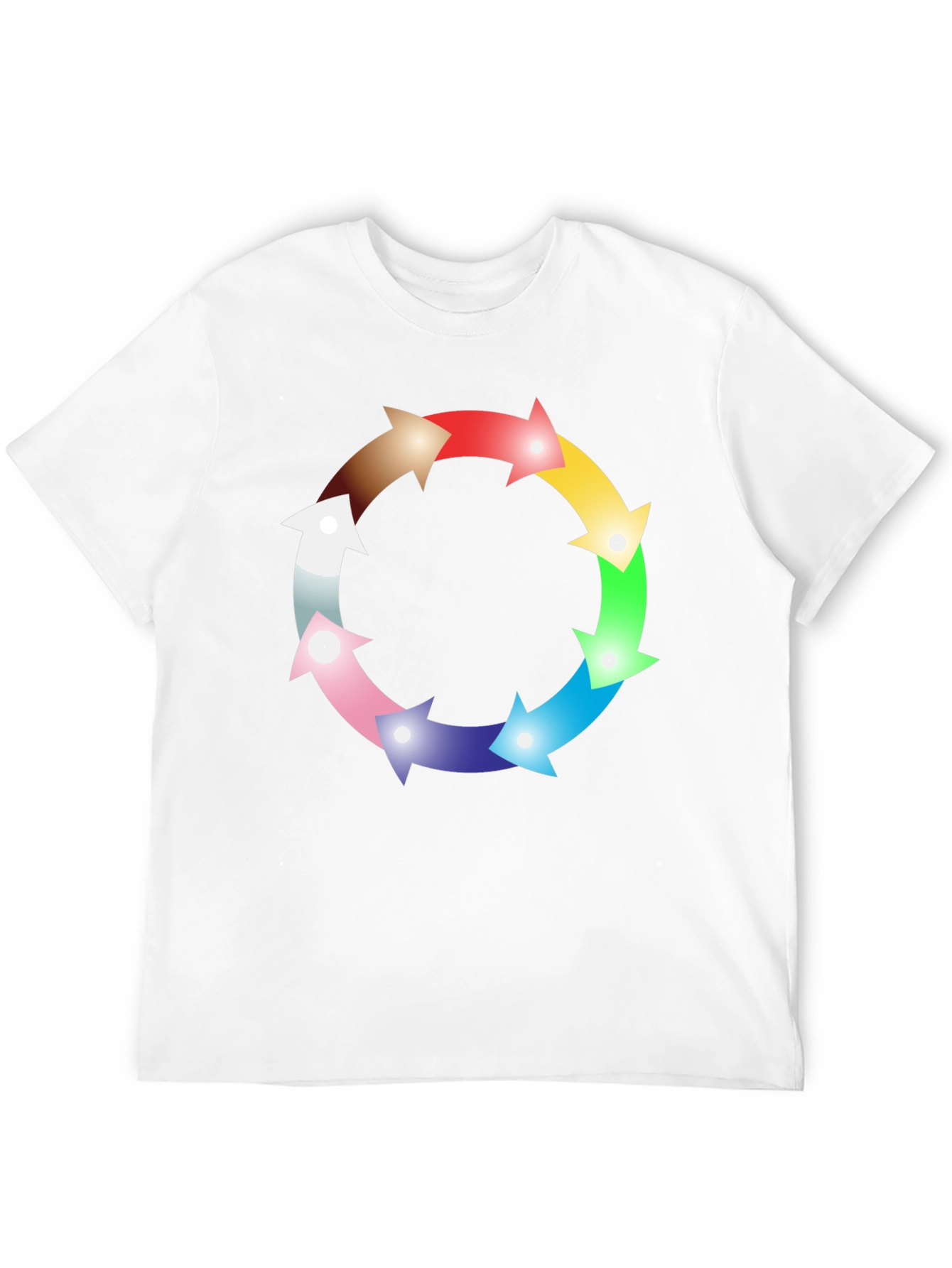 Rainbow Arrow Circle Graphic Black Tee