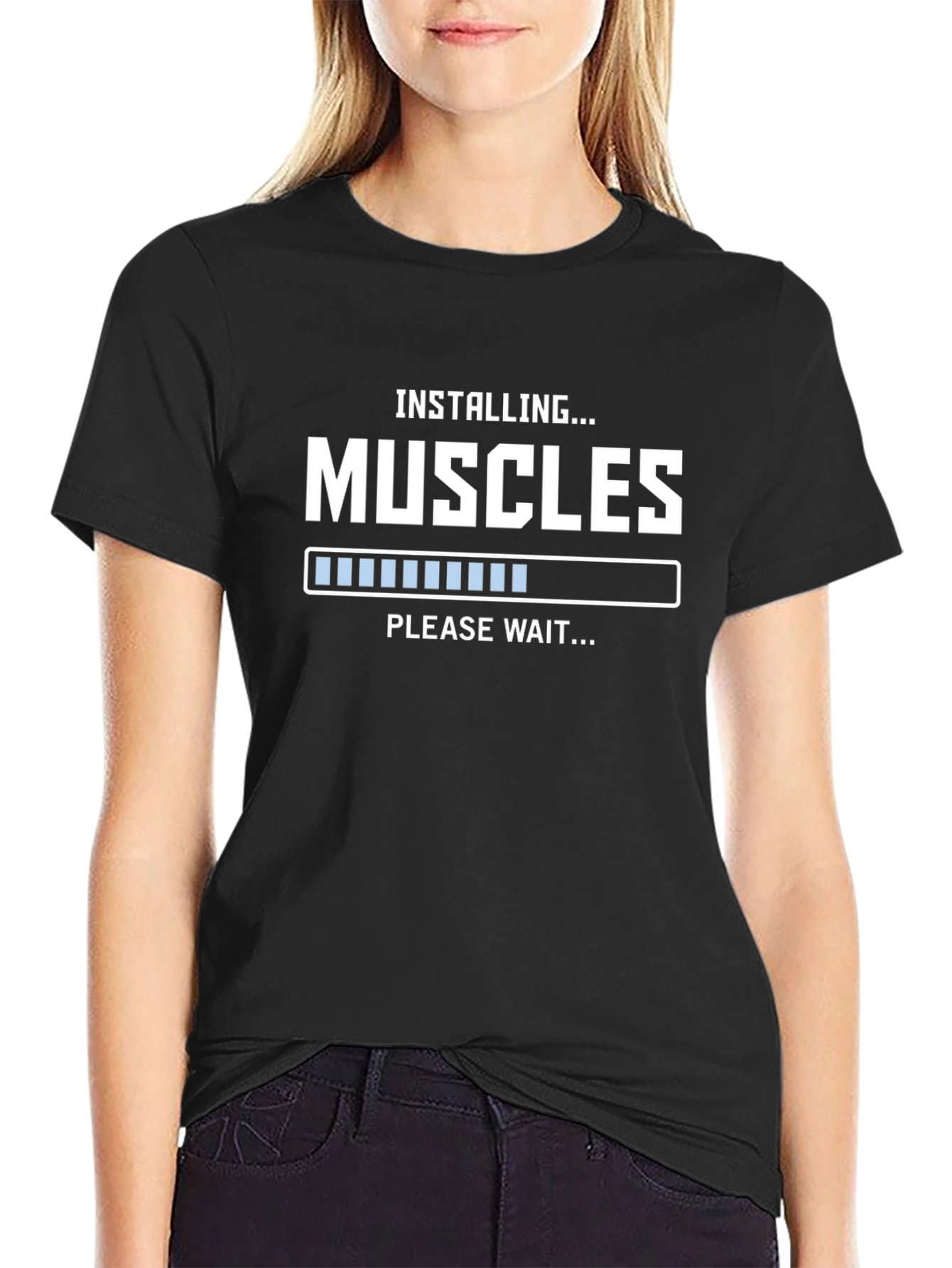 Installing Muscles Funny Workout T-Shirt