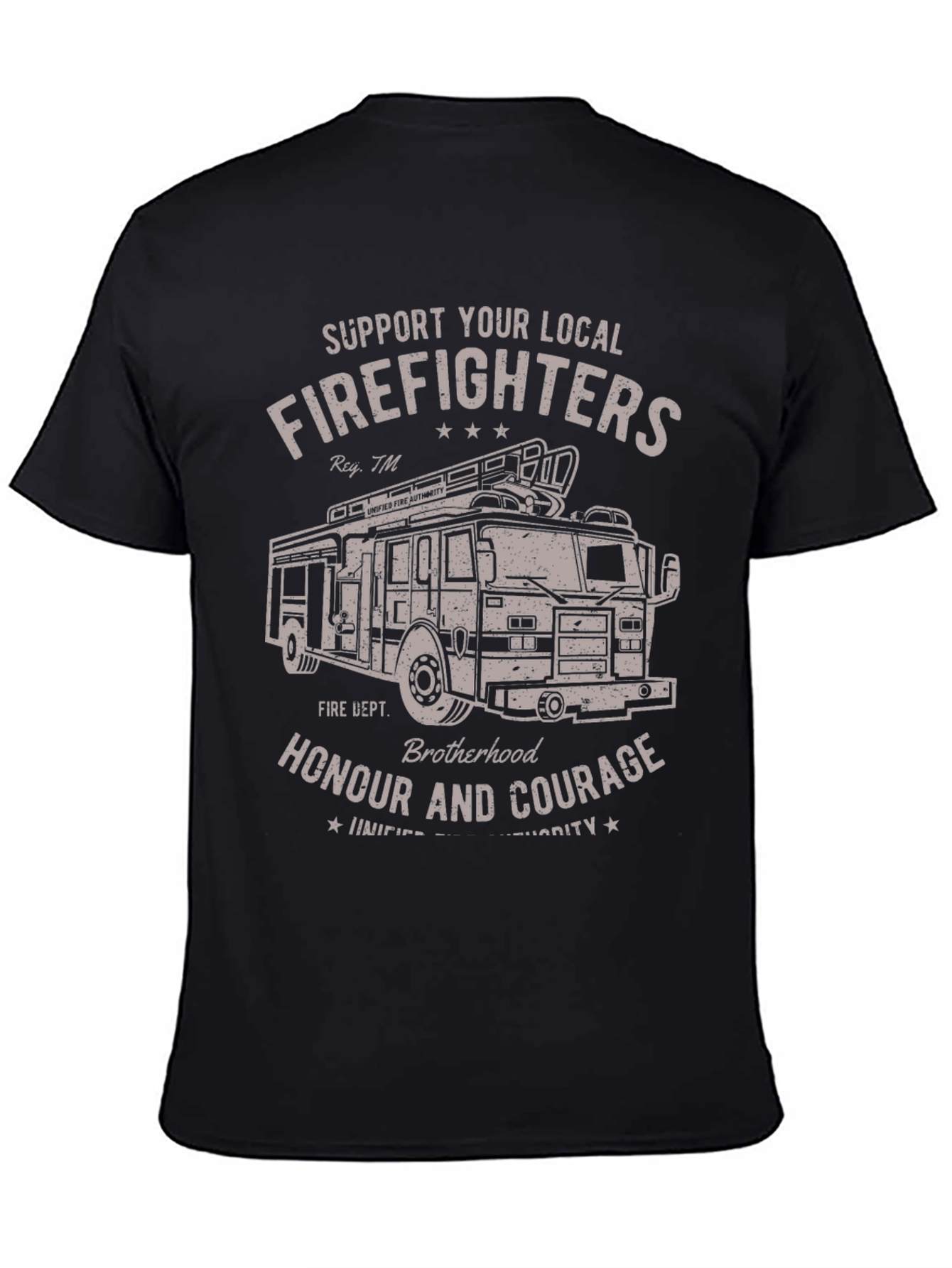 Firefighter Support T-Shirt - Honour and Courage