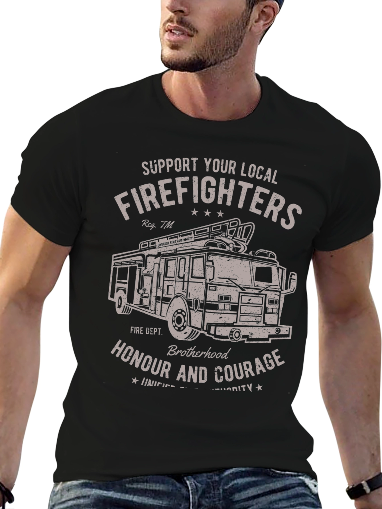 Firefighter Support T-Shirt - Honour and Courage